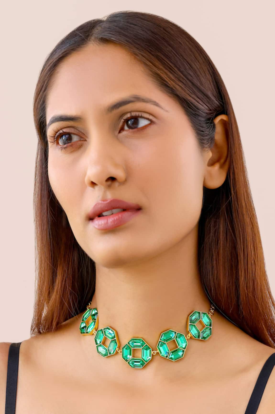 Bblingg Cavana Geometric Crystal Choker With Adjustable Chain 