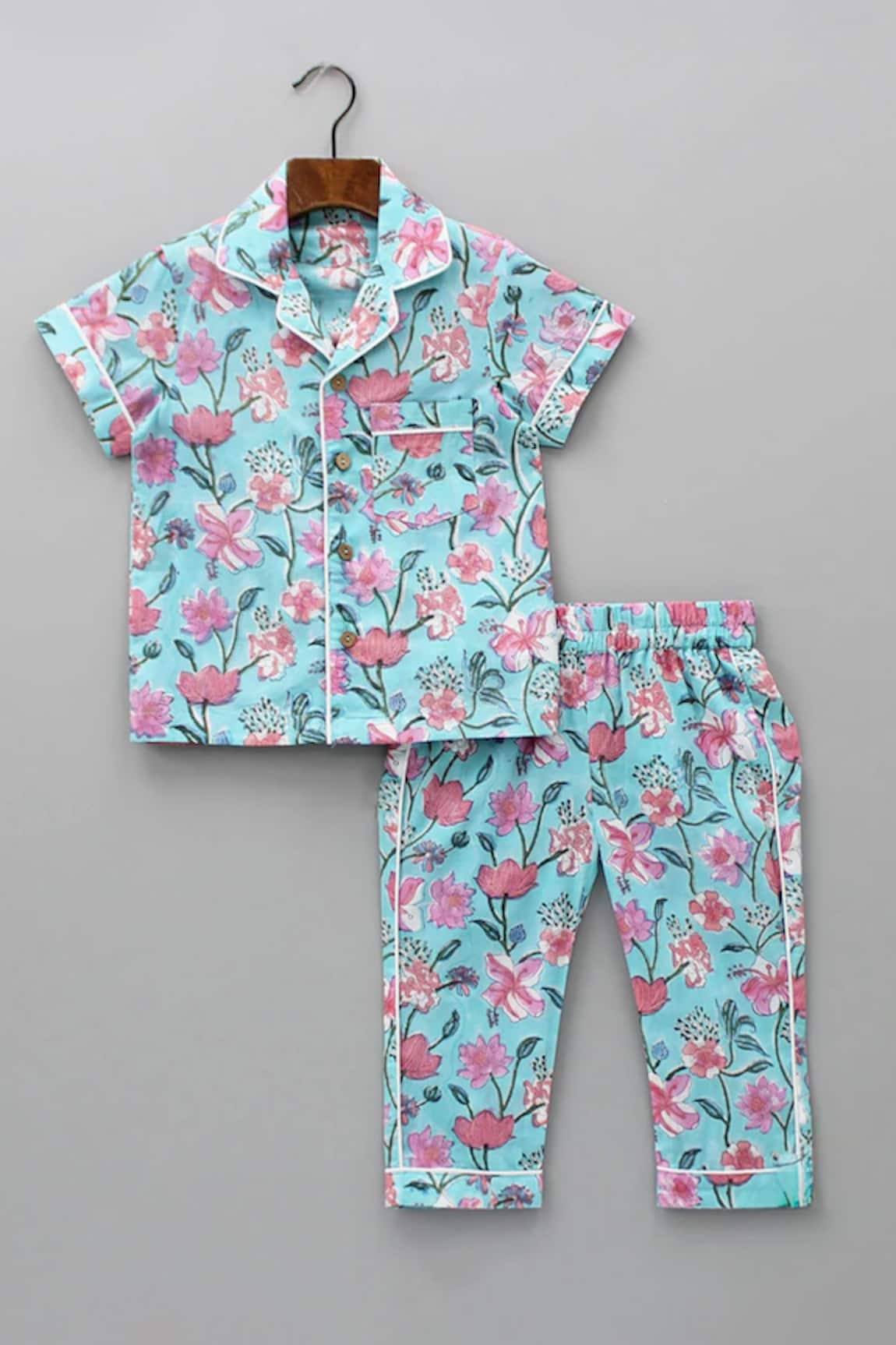 Plumcheeks Printed Shirt & Pyjama Set 
