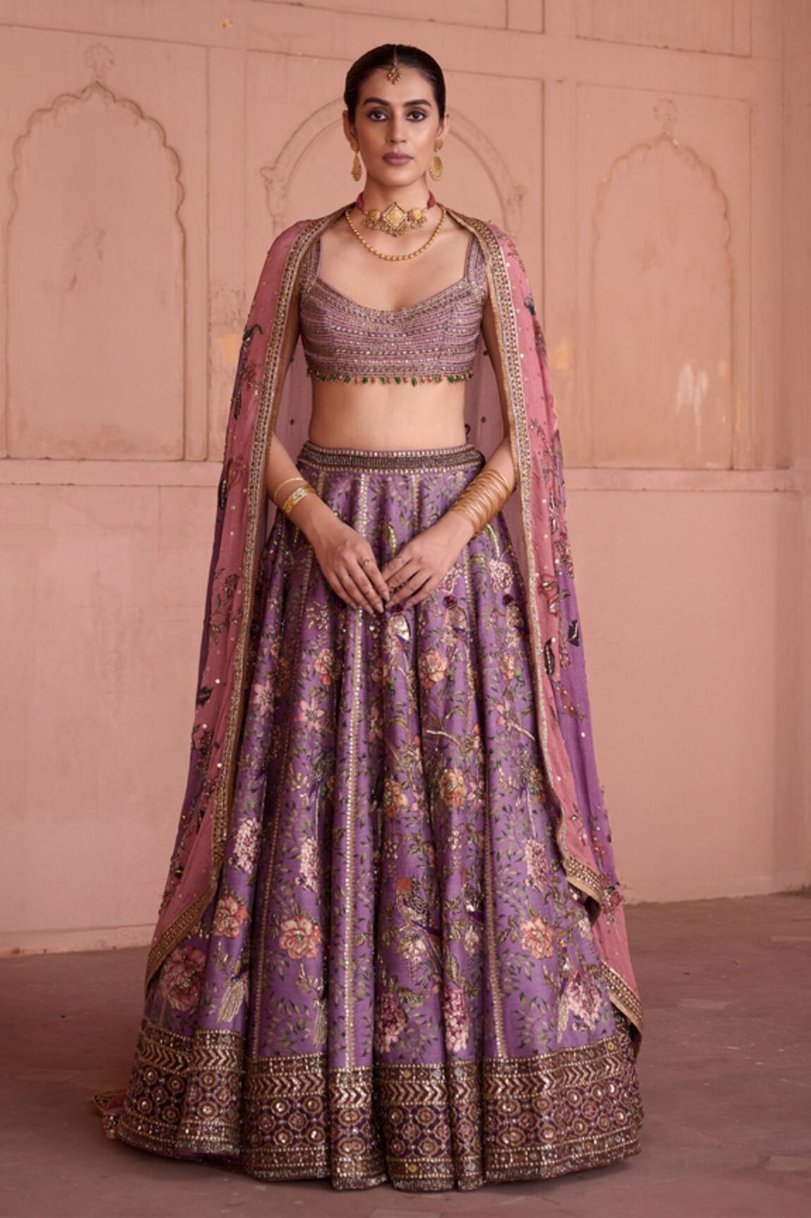 Irrau By Samir Mantri Neelkamal Printed Lehenga Set 