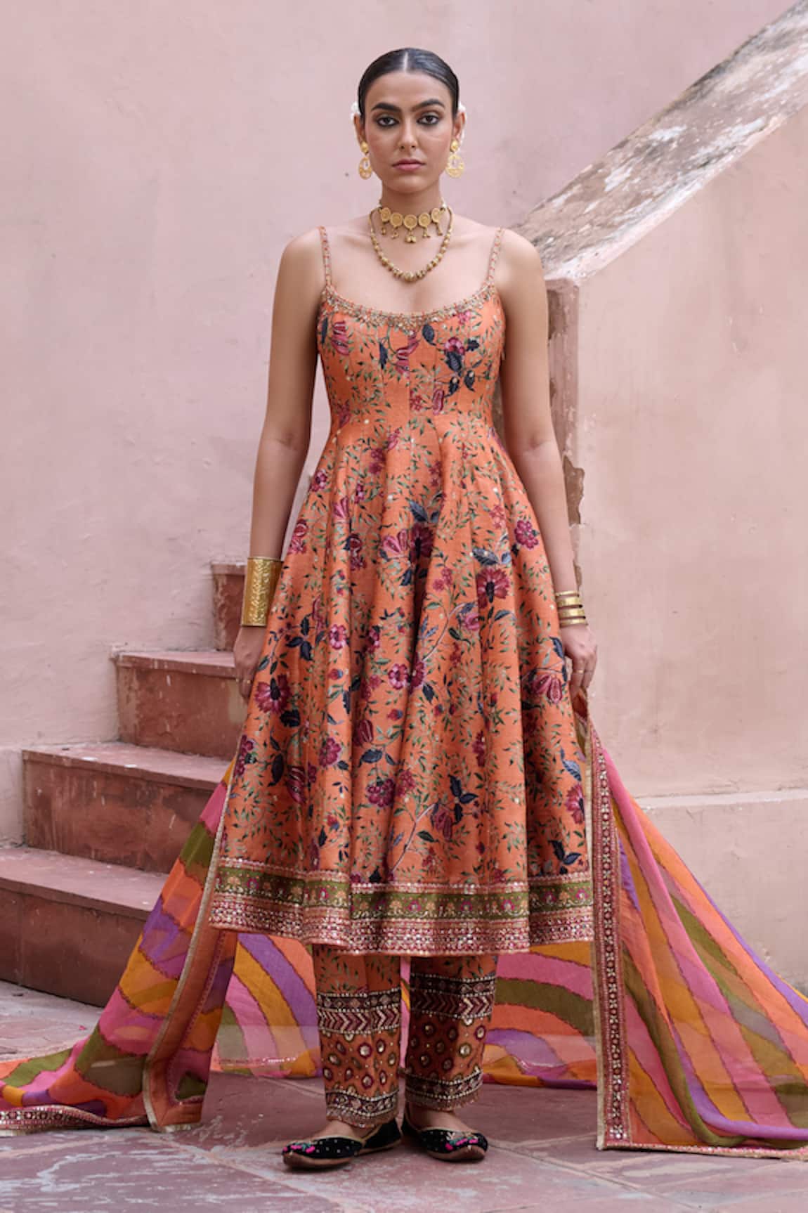 Irrau By Samir Mantri Nargis Printed Anarkali Set 