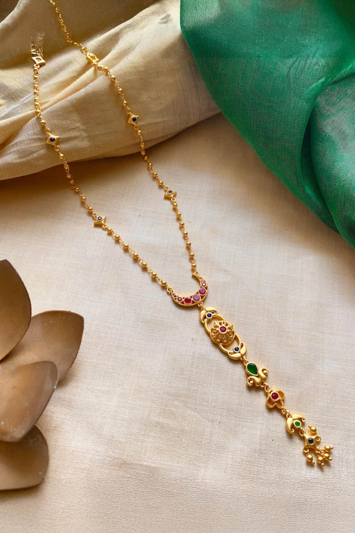 Zariin Moonlit Grace Lariat Necklace 