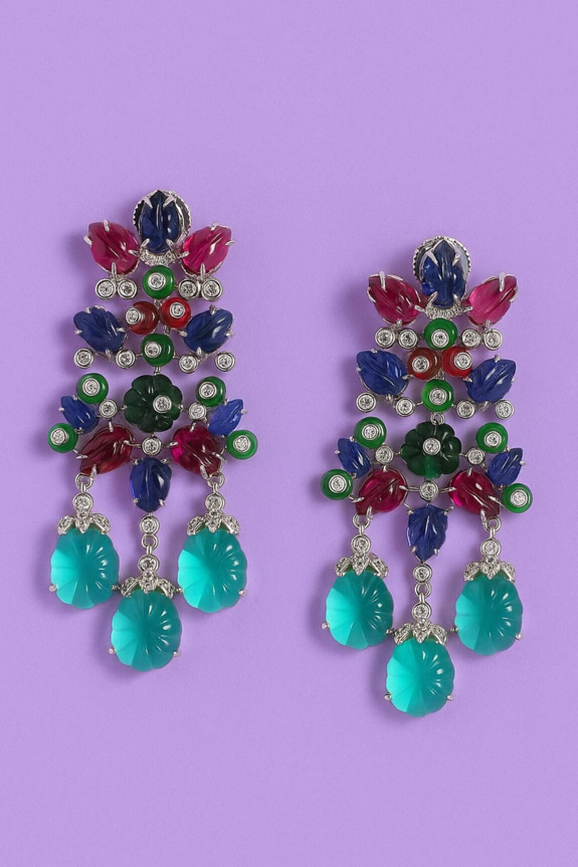 Modarta Floral Multicoloured Earrings 