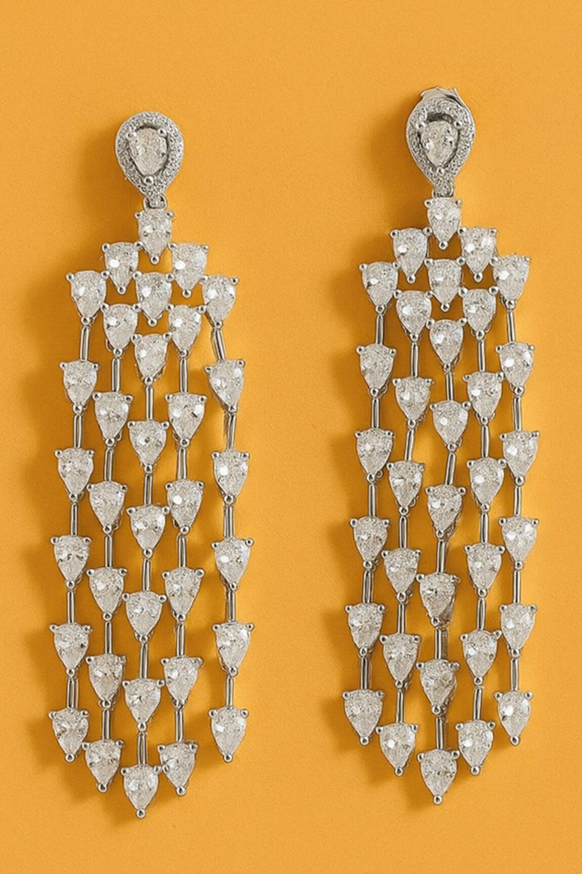 Modarta Crystal Teardrop Earrings 