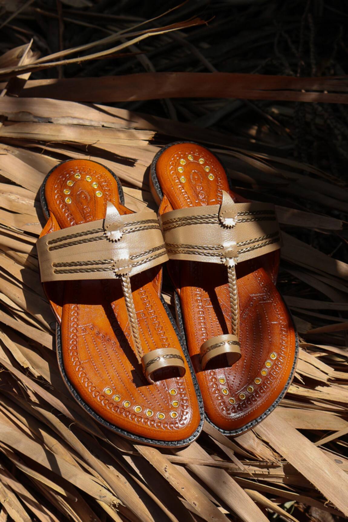 Shradha Hedau Footwear Couture Aariz Pure Leather Braided Strap Kolhapuri Sandal 