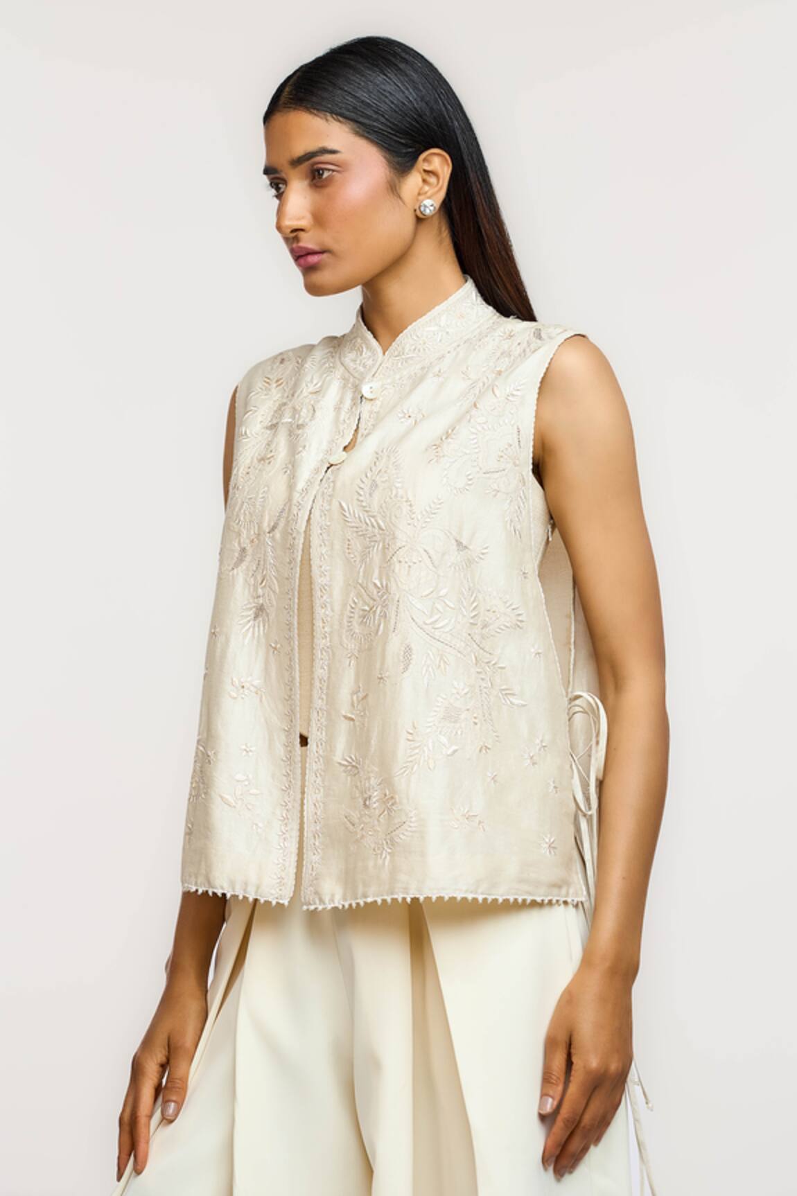 Ott Chikankari Waistcoat