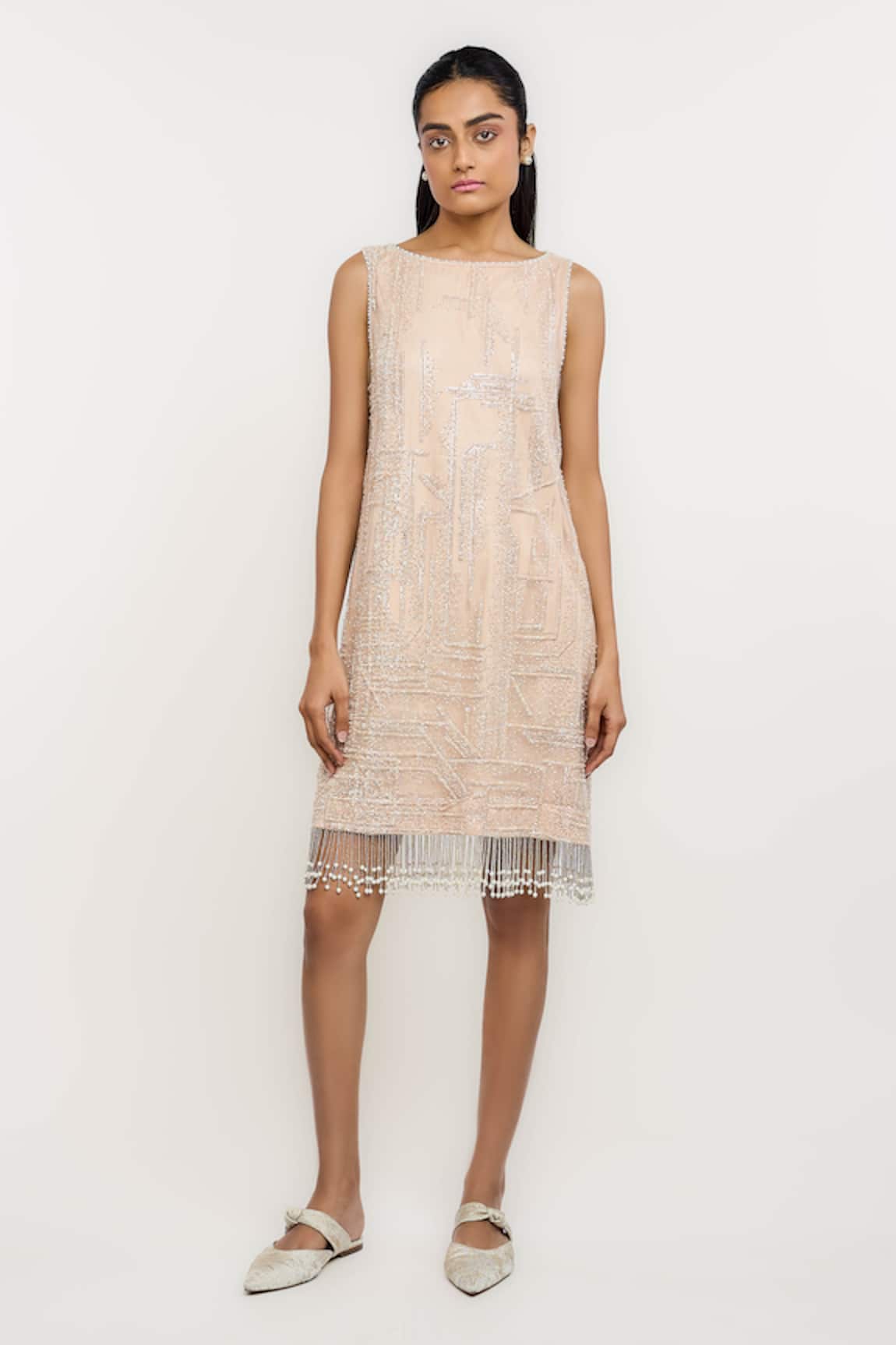 Ott Crystal Cocktail Shift Dress