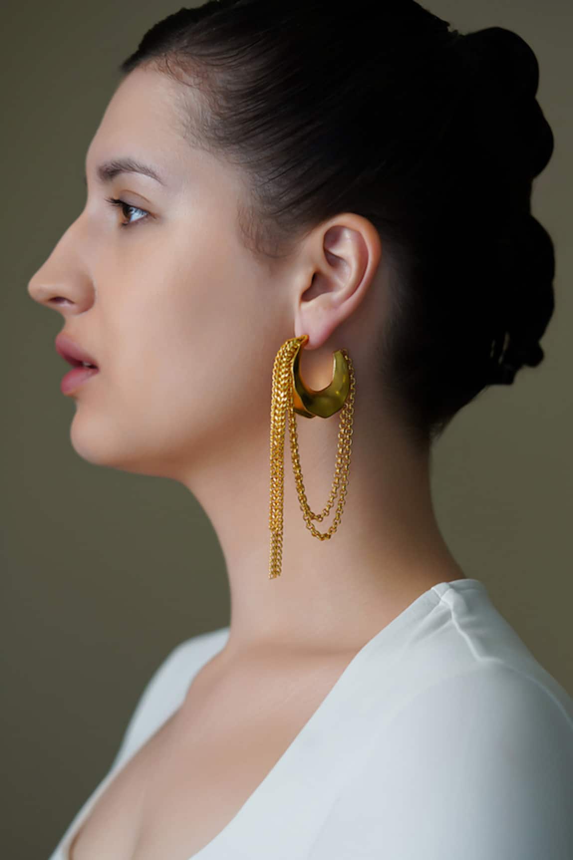 Joules By Radhika Hammered Fringe Danglers 