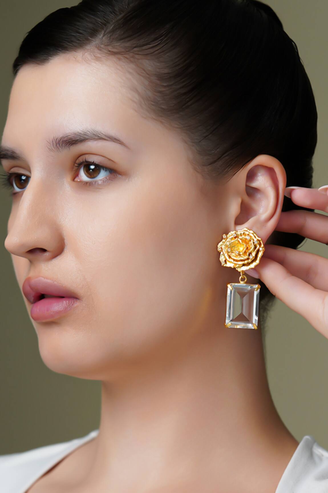 Joules By Radhika Luxe Rose Drop Earrings 