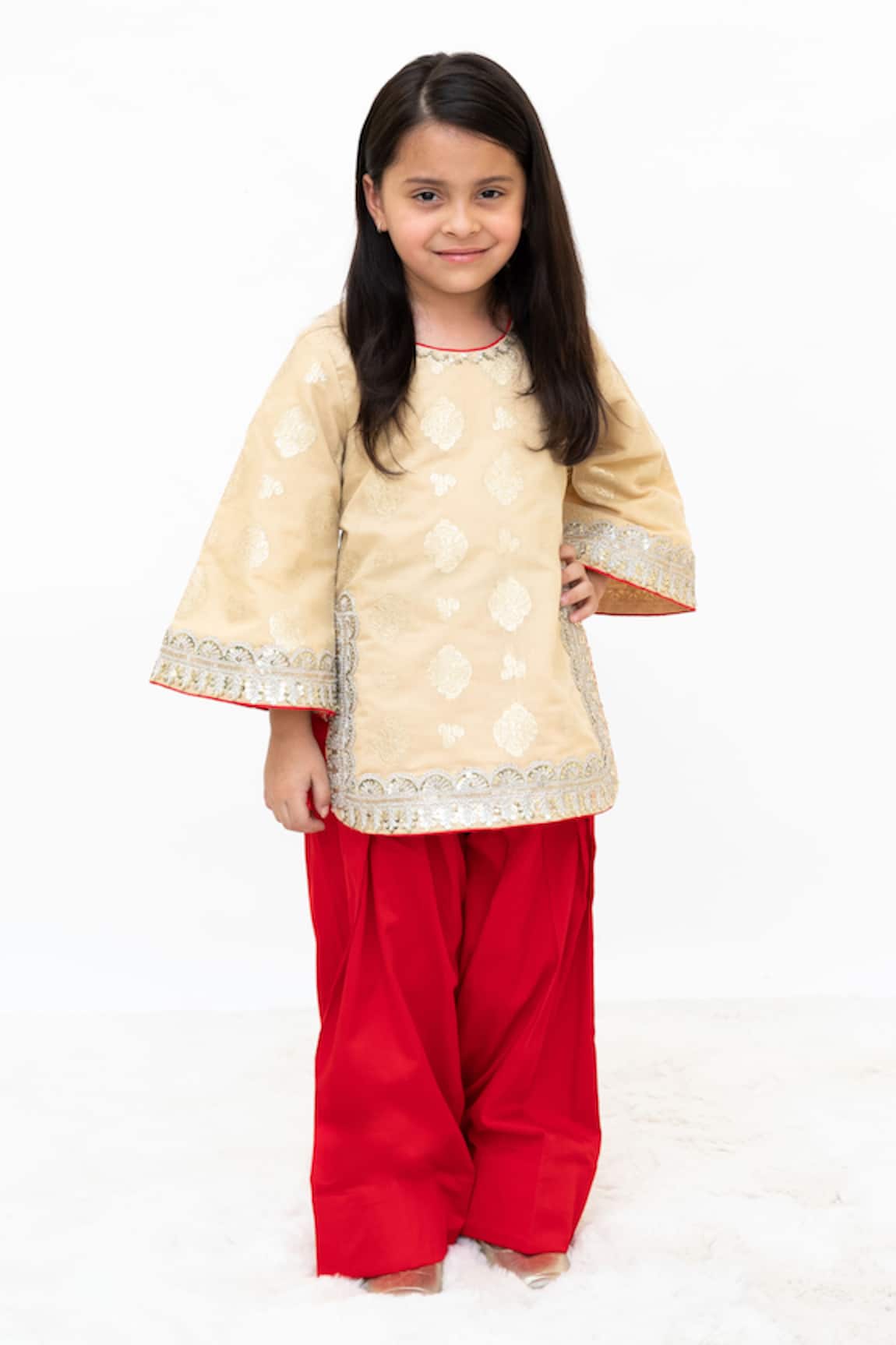 Fayon Kids Brocade Kurta With Pant 