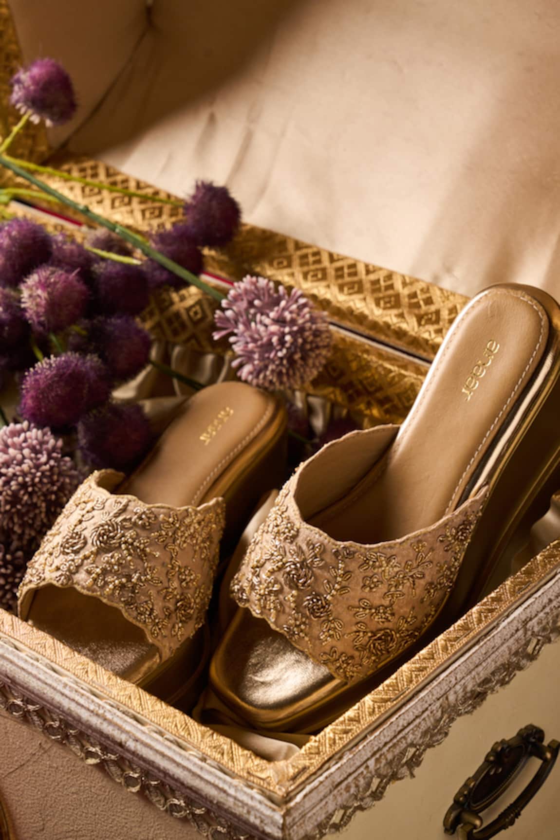 Anaar Jhumka Crew Embroidered Wedges 
