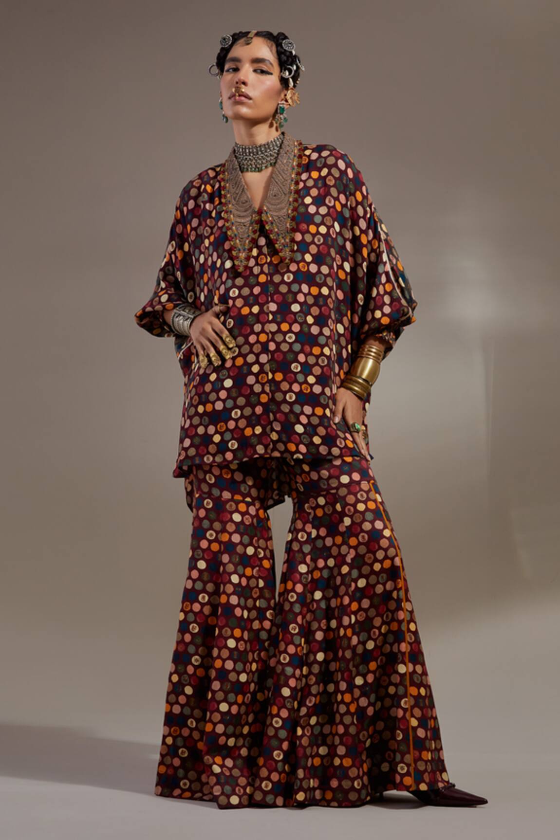 Aseem Kapoor Mandala Pattern Shirt With Trouser 