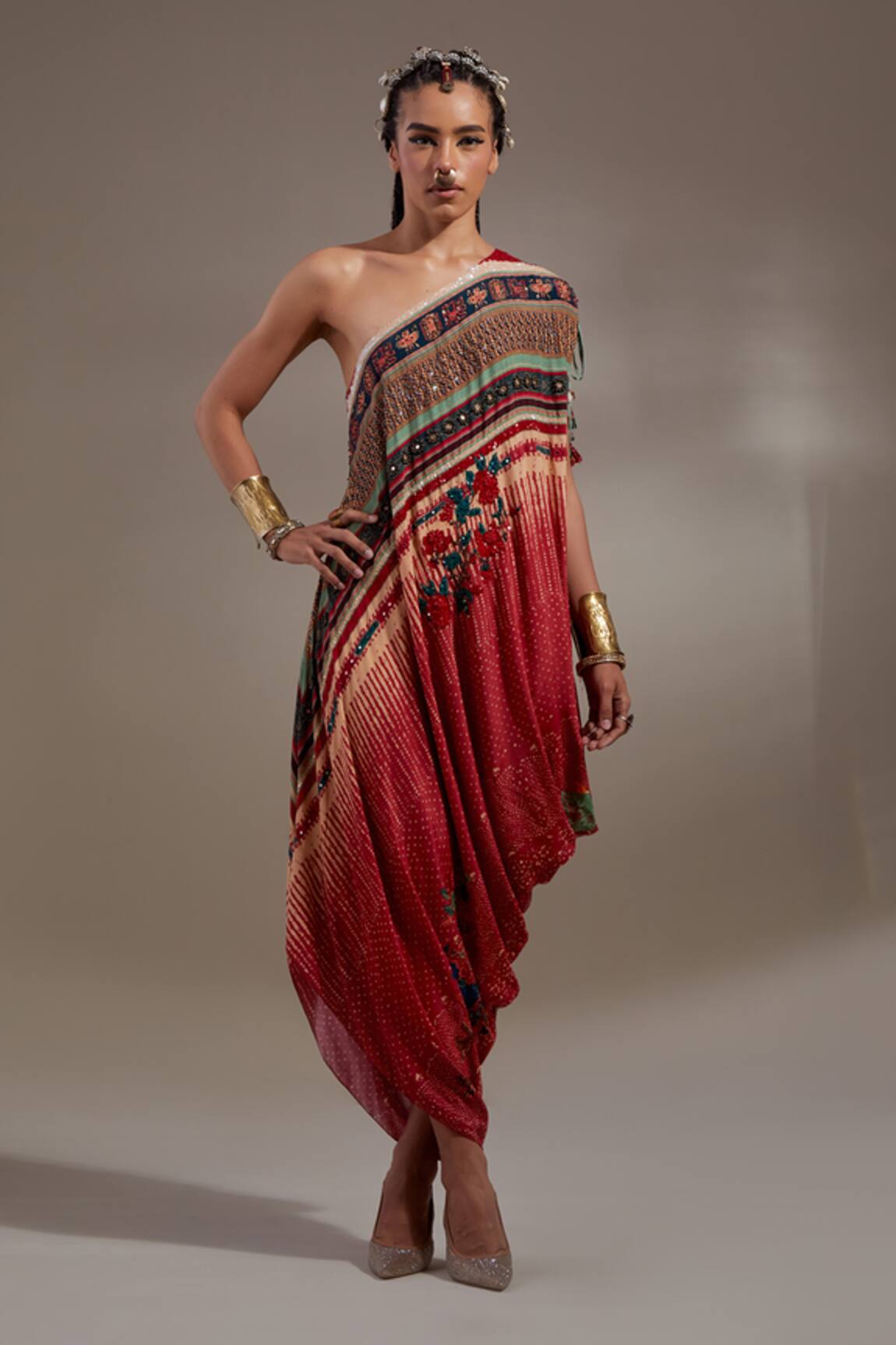 Aseem Kapoor Rasa Drop Shoulder Dress 