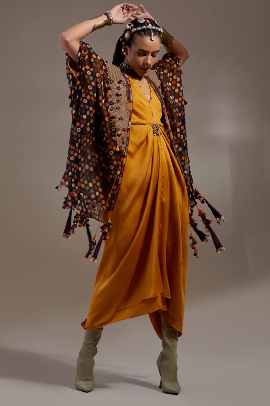 Aseem Kapoor Veni Pattern Jacket & Dress Set 