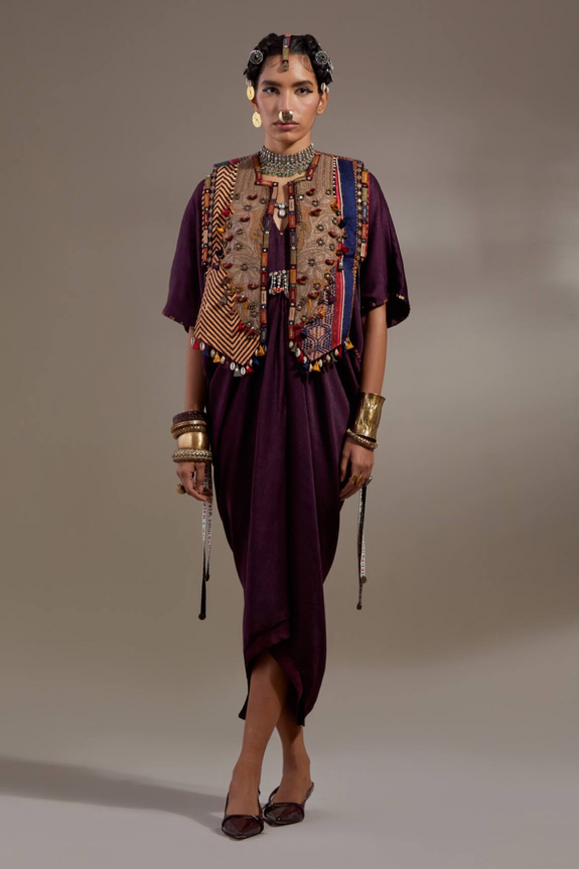 Aseem Kapoor Zuri Embroidered Gilet & Dress Set 