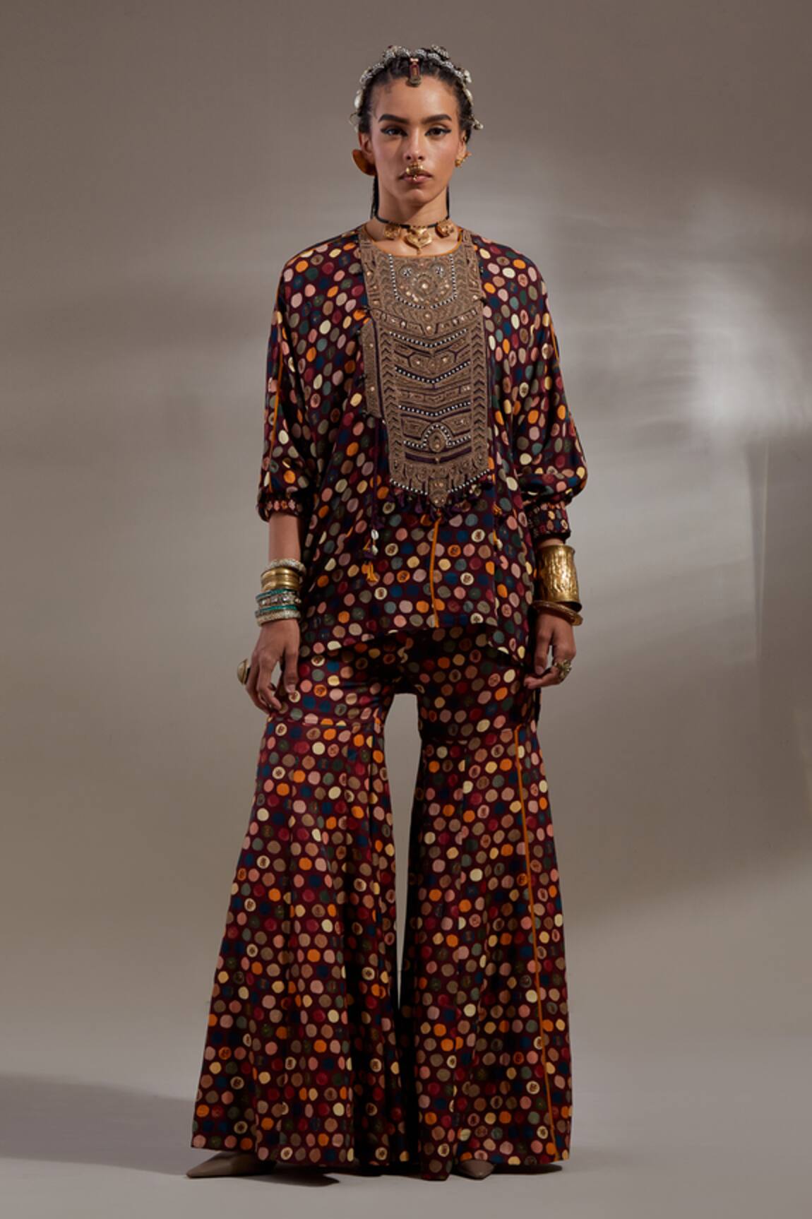 Aseem Kapoor Kuru Trapeze Kurta With Trouser 