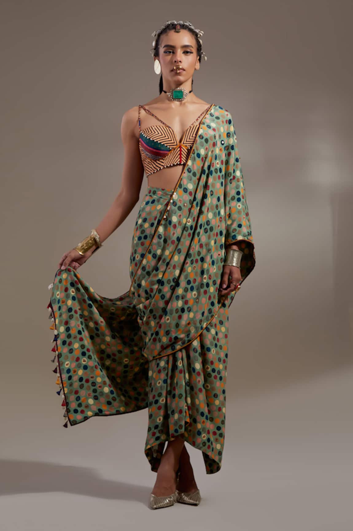 Aseem Kapoor Soma Pattern Pre-Draped Saree 