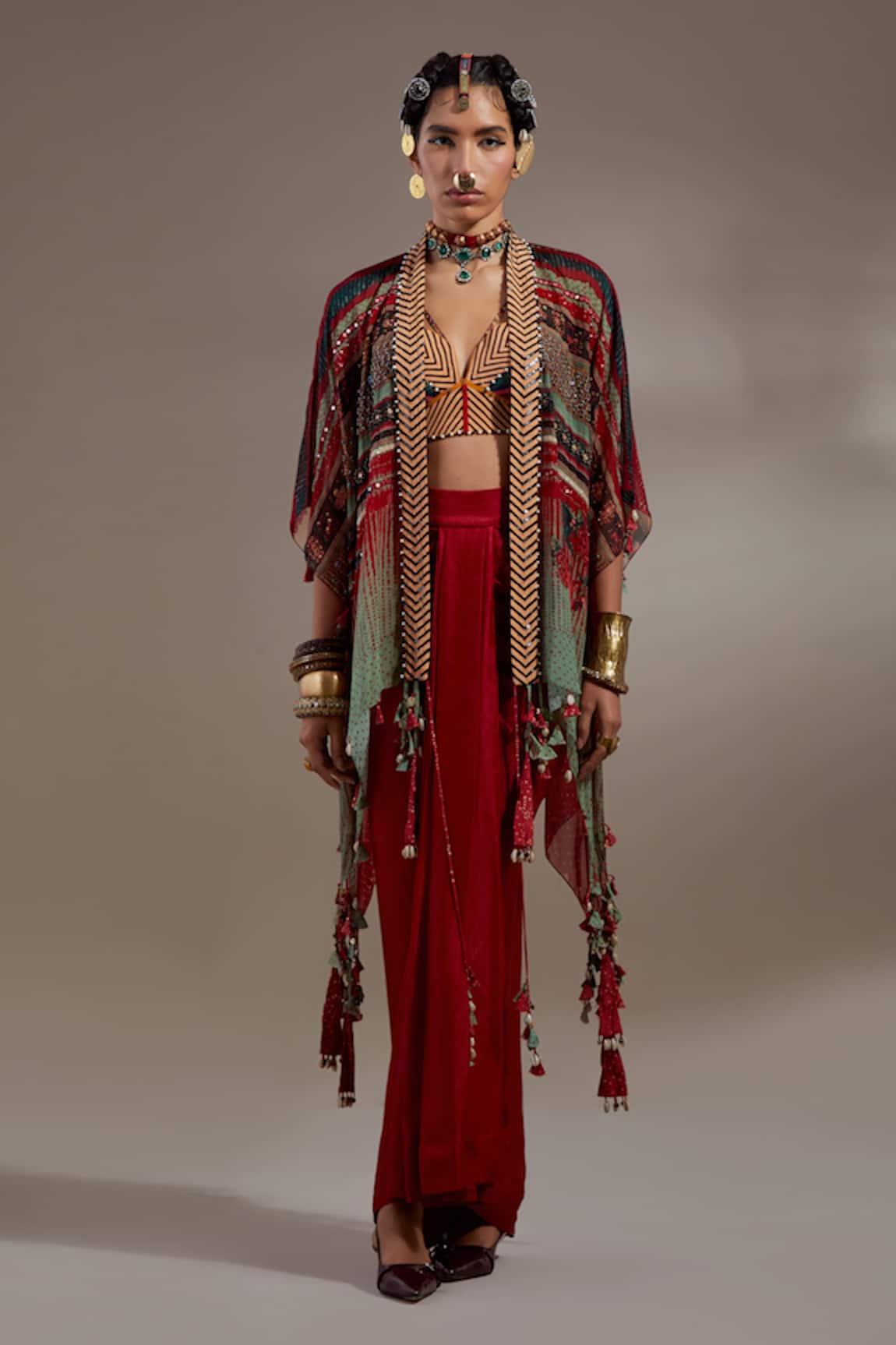 Aseem Kapoor Veni Dupatta Jacket 