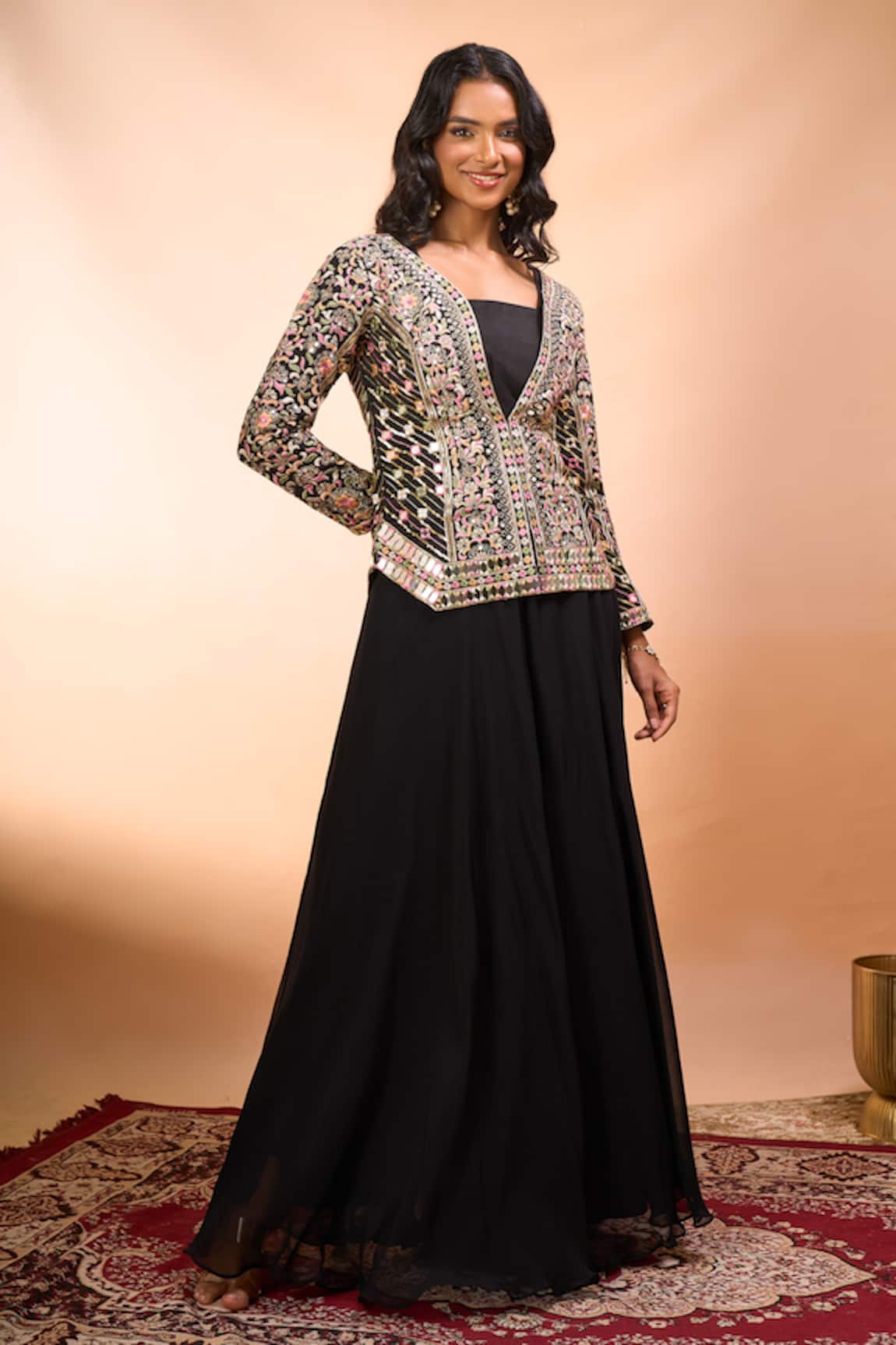 Alaya Advani Embroidered Jacket Palazzo Set 