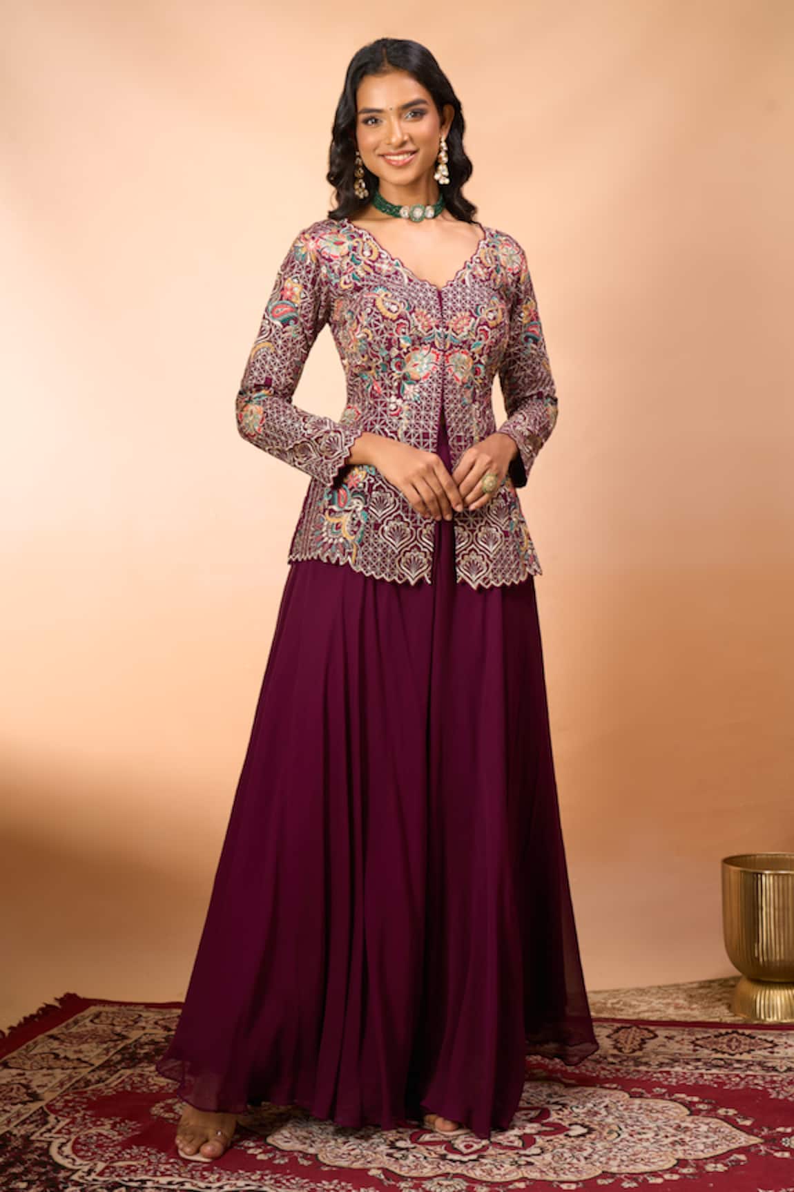 Alaya Advani Embroidered Top & Sharara Set