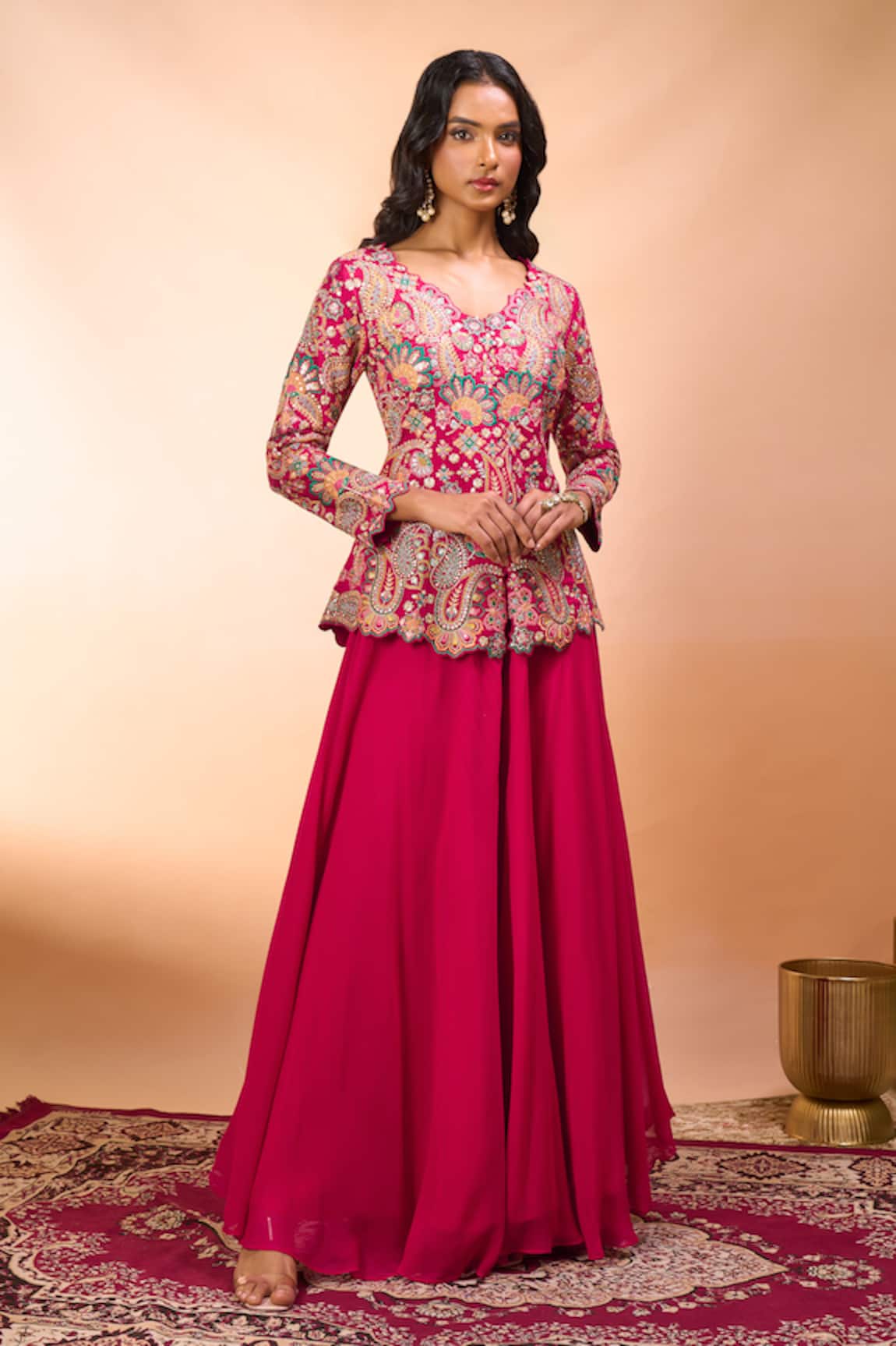 Alaya Advani Embroidered Top With Sharara