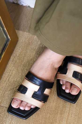 Shradha Hedau Footwear Couture Delilah H-Strap Square Toe Flats 