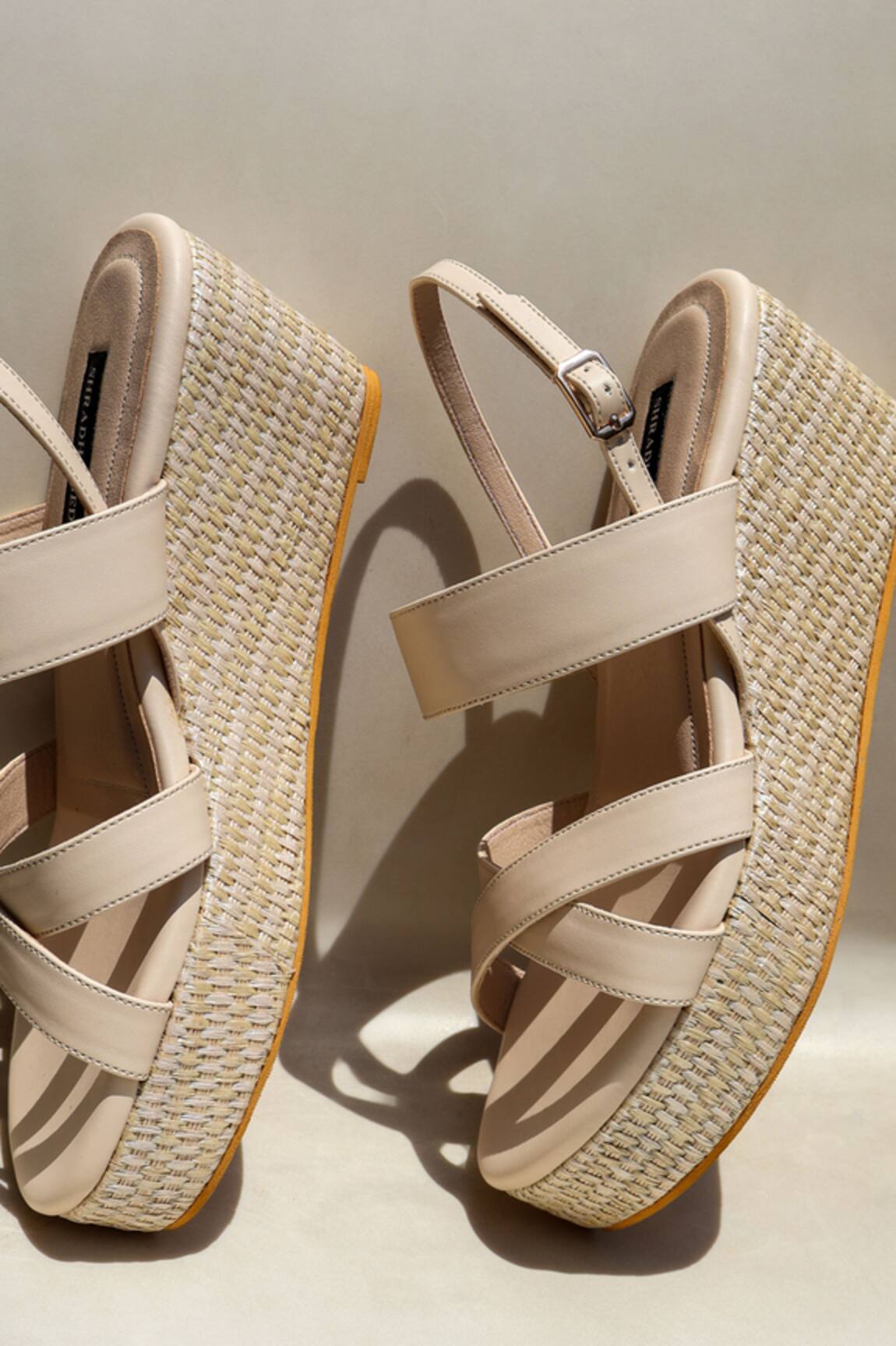 Shradha Hedau Footwear Couture Branwen Vegan Leather Braided Platform Wedges 