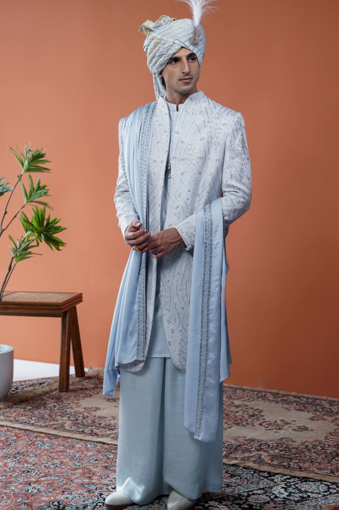 Philocaly Ravineen Embroidered Sherwani Set 