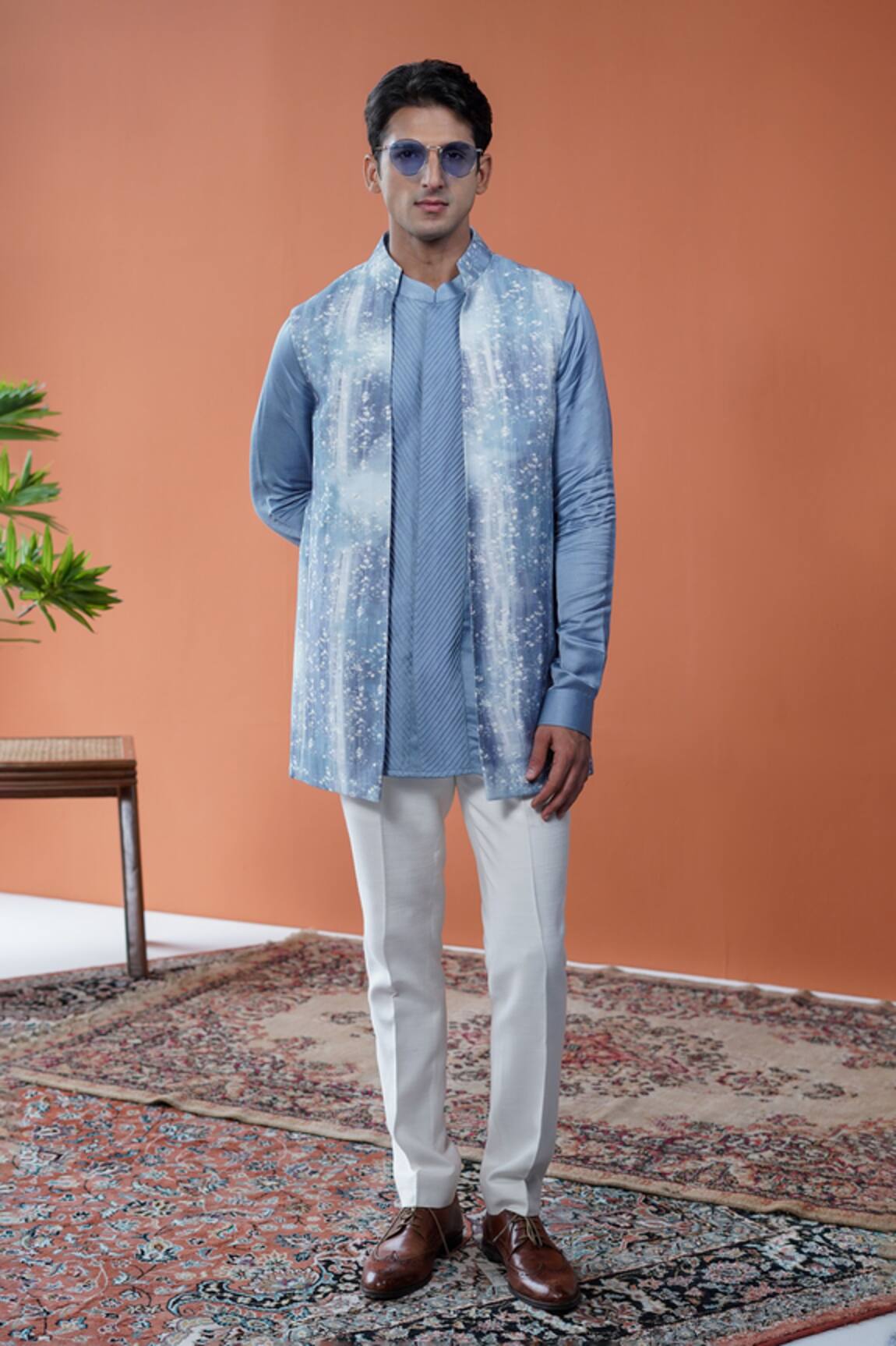 Philocaly Nilo Set Printed Bundi & Pintuck Kurta Set 