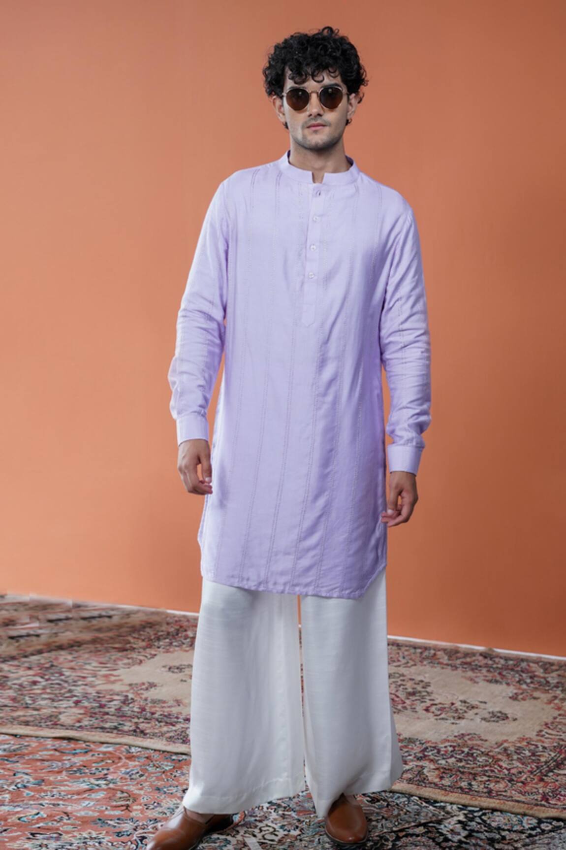 Philocaly Lavora Tonal Chawal Taka Embroidered Kurta 
