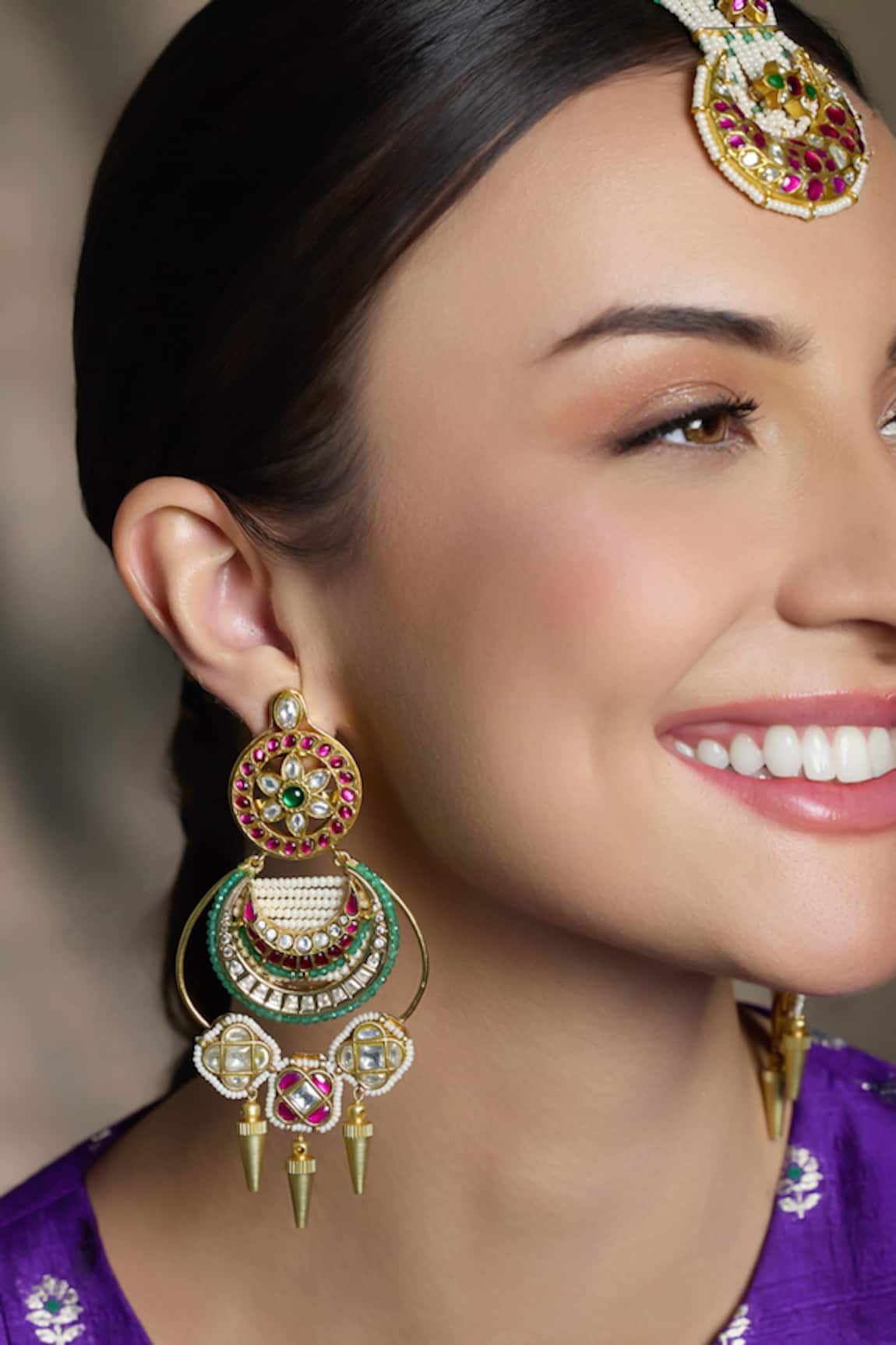 Joules By Radhika Zewar-e-Shaahi Chandbalis Earrings 