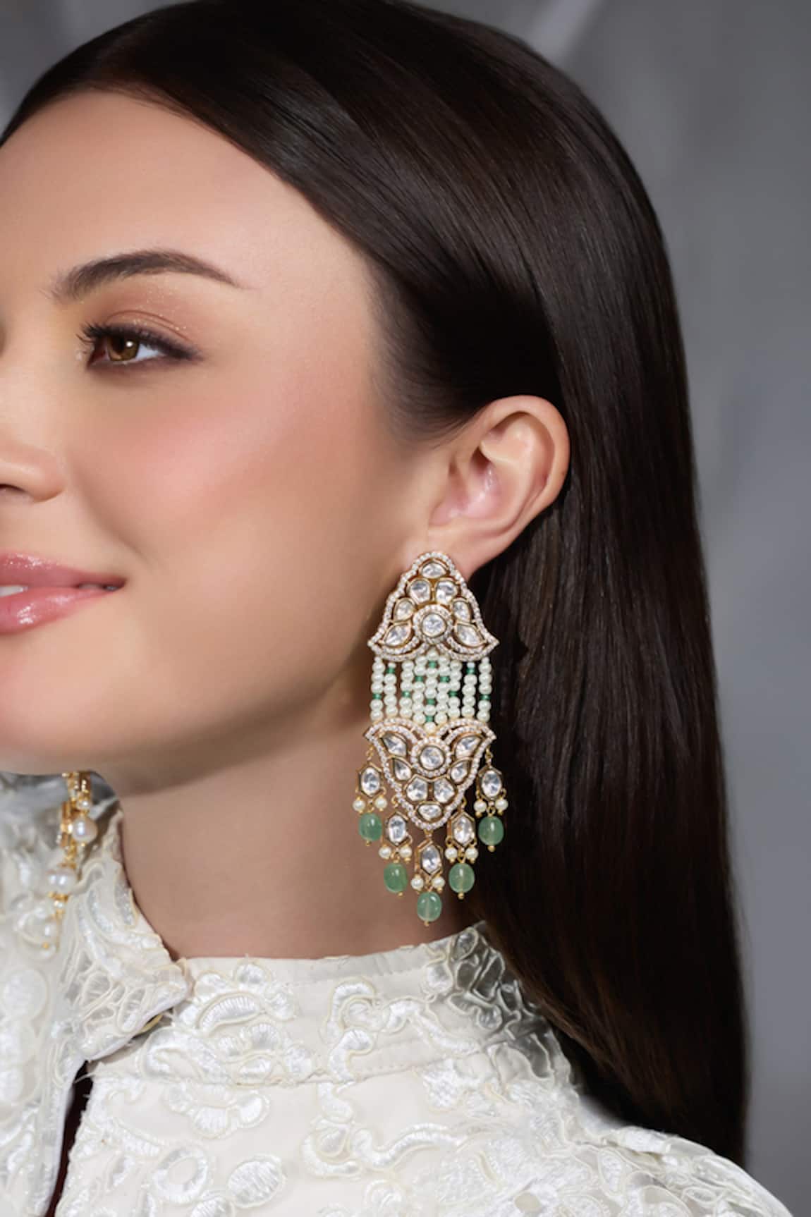 Joules By Radhika Opulent Pearl Cascade Earrings 