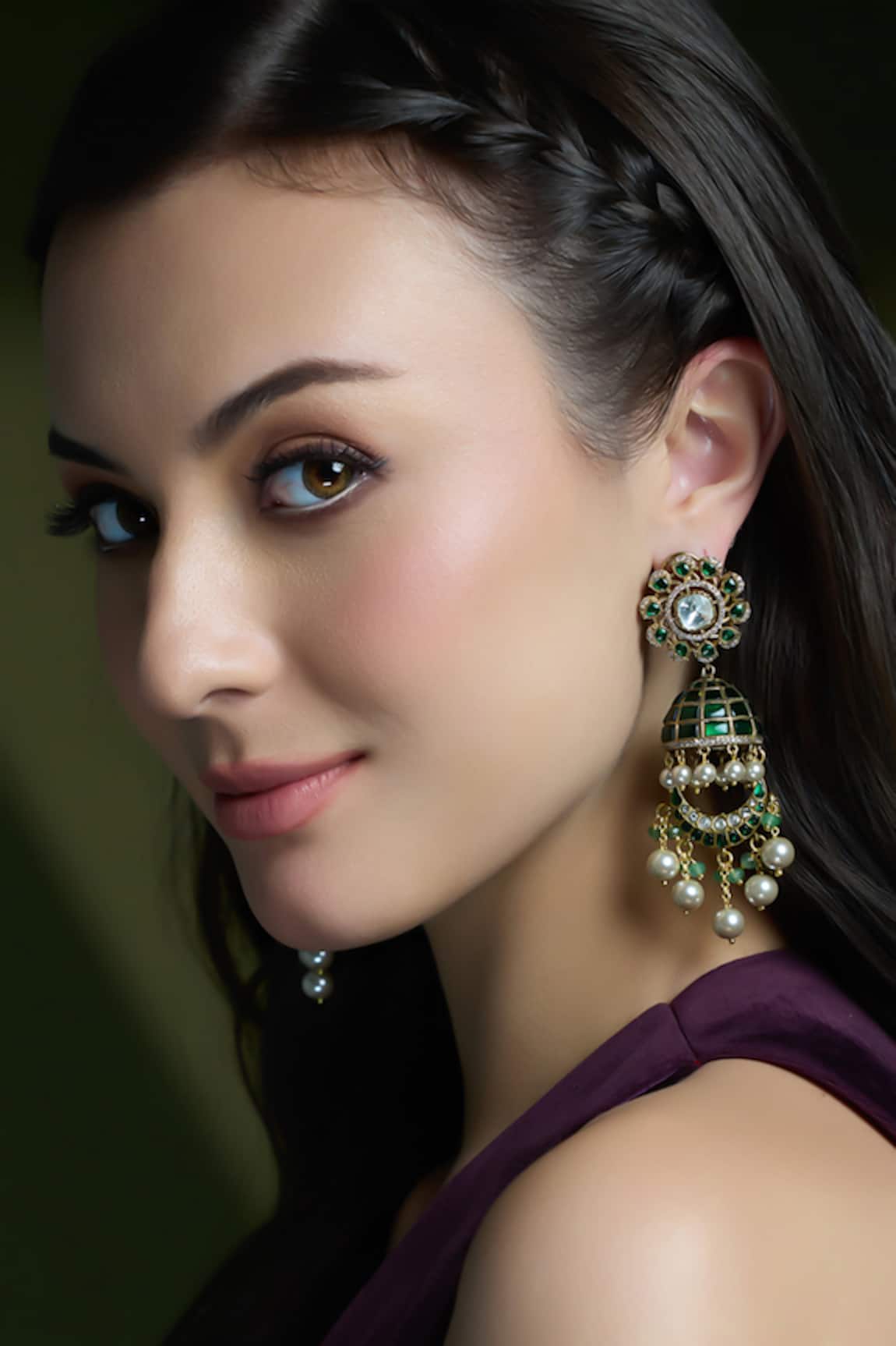 Joules By Radhika Kavya Gold Jhumka Drops 
