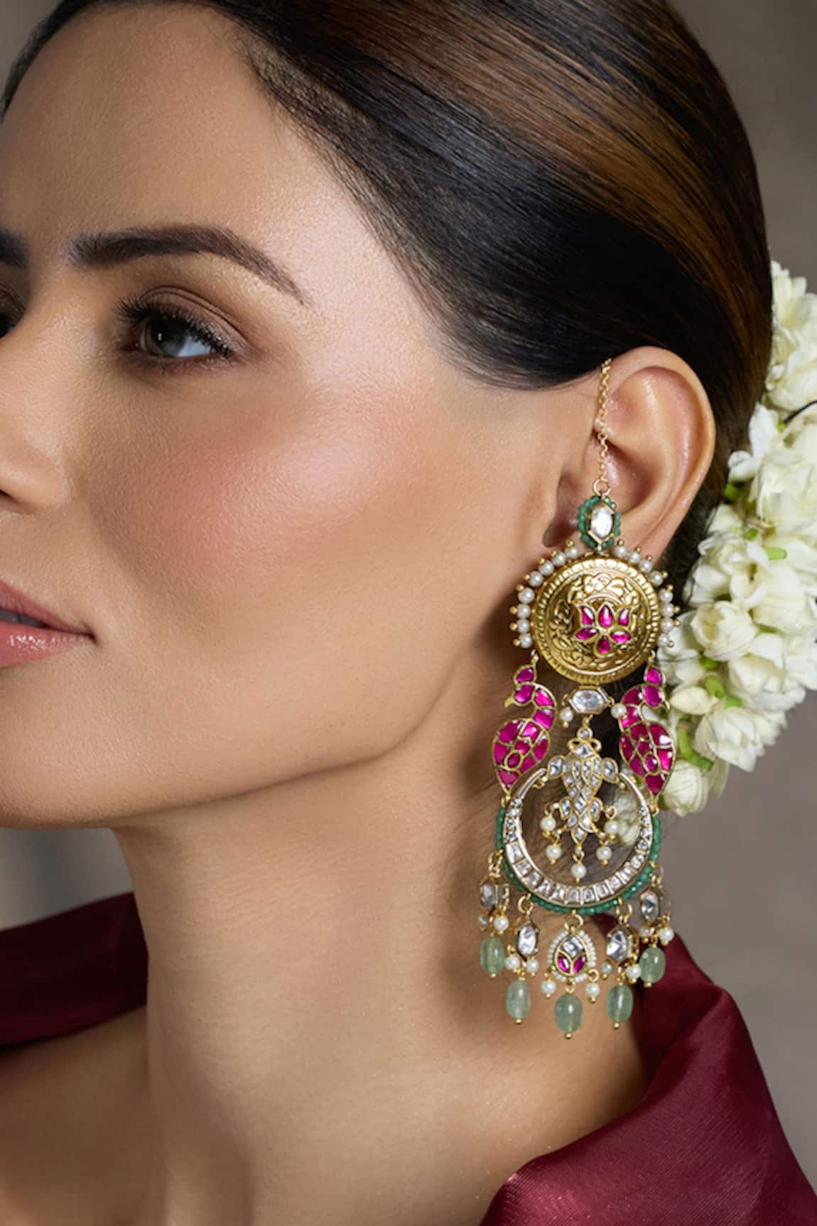 Joules By Radhika Radiant Royale Chandbali Earrings 