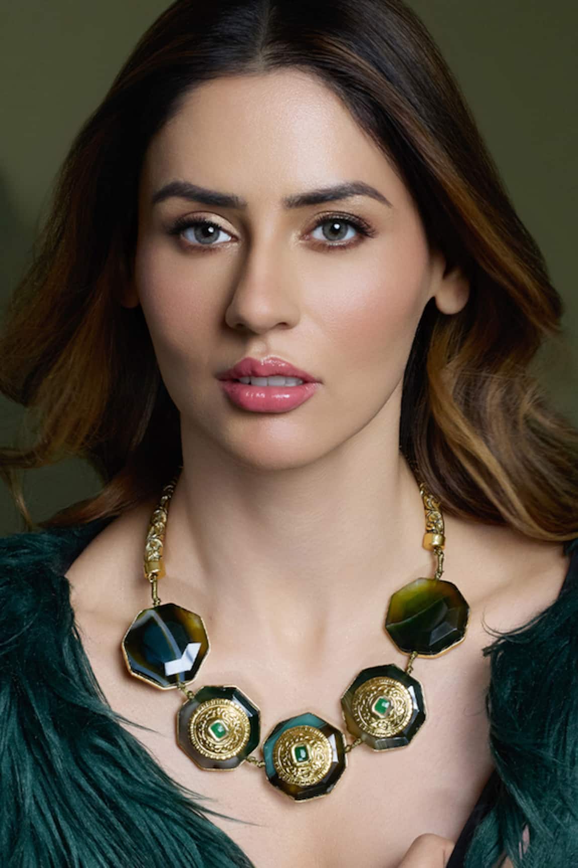 Joules By Radhika Majestic Black Aura Choker Necklace 
