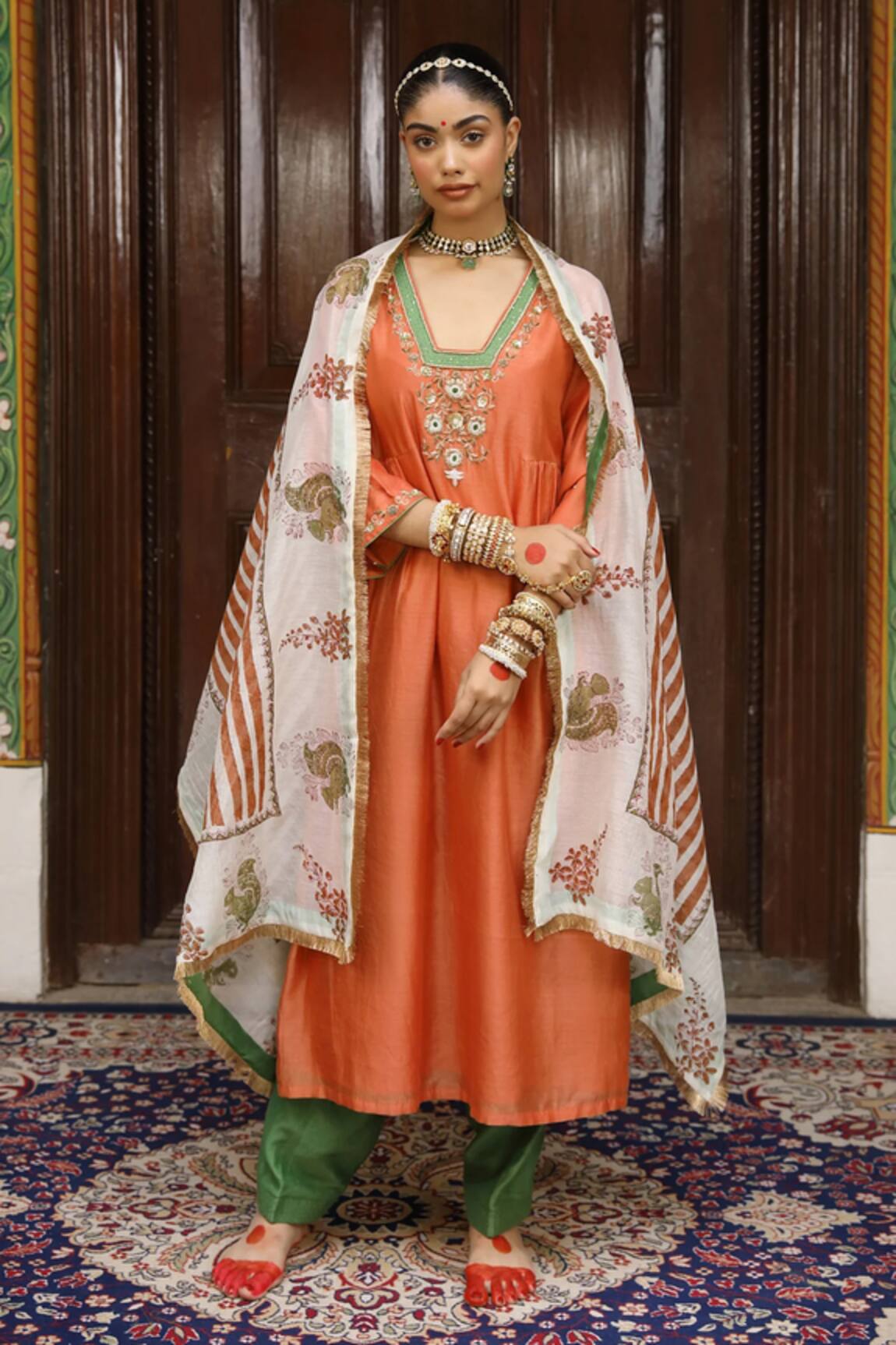 Amoree by Shikha Chaudhry Floral Embroidered Kurta Set