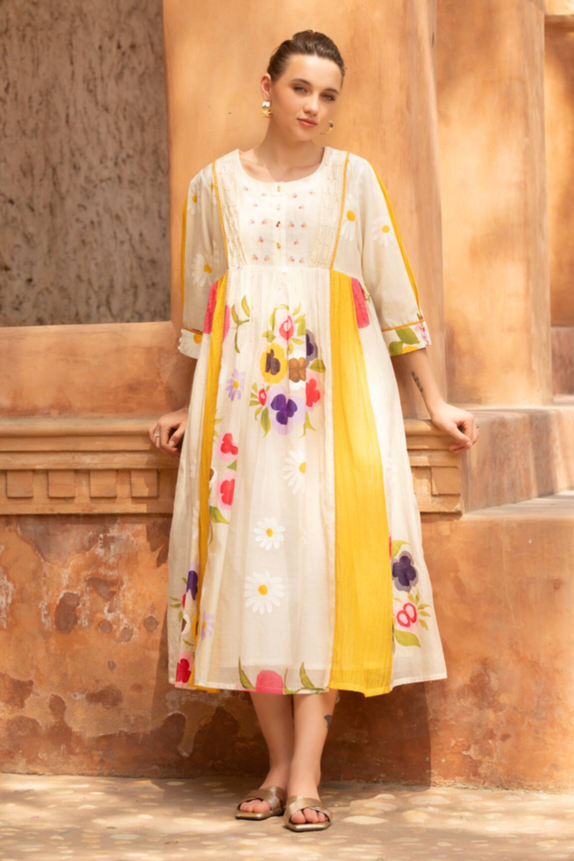 Amoree india Floral Sunshine Dress 