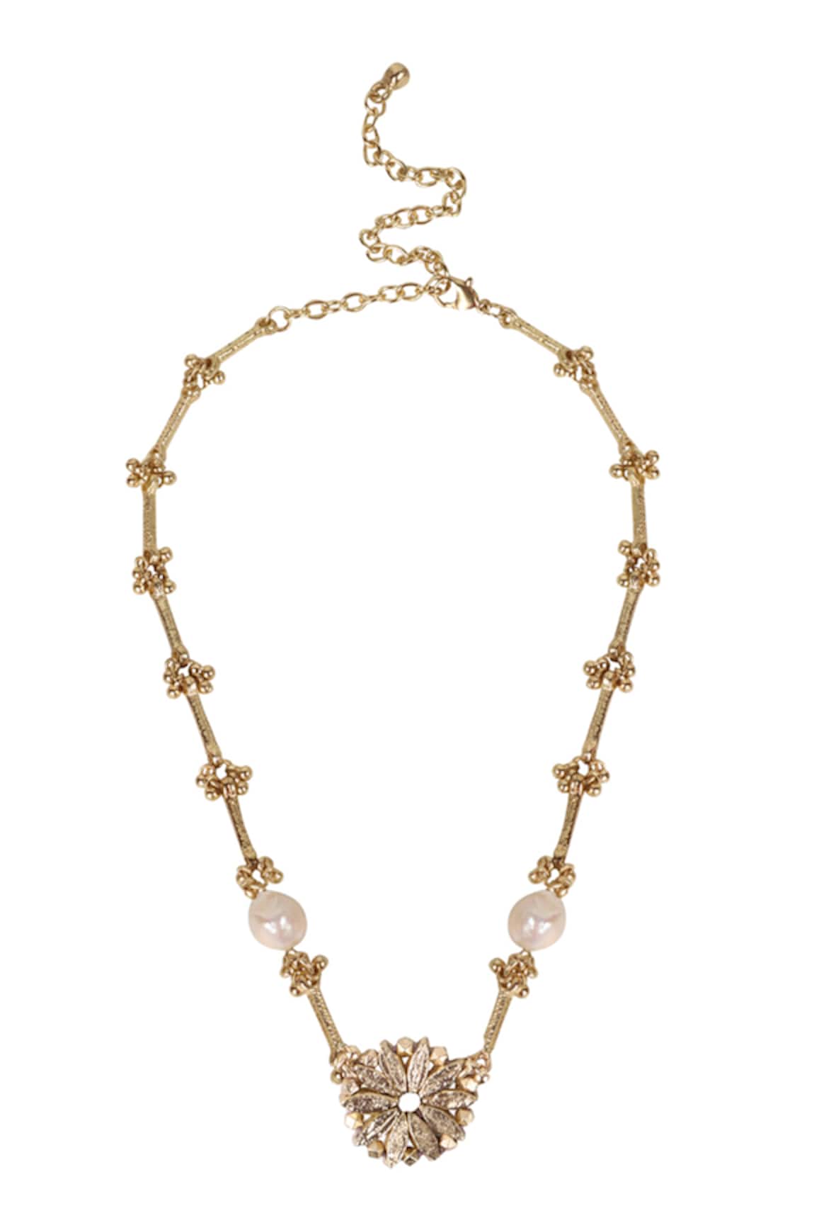 House Of Tuhina Reja Floral Pendant Necklace 