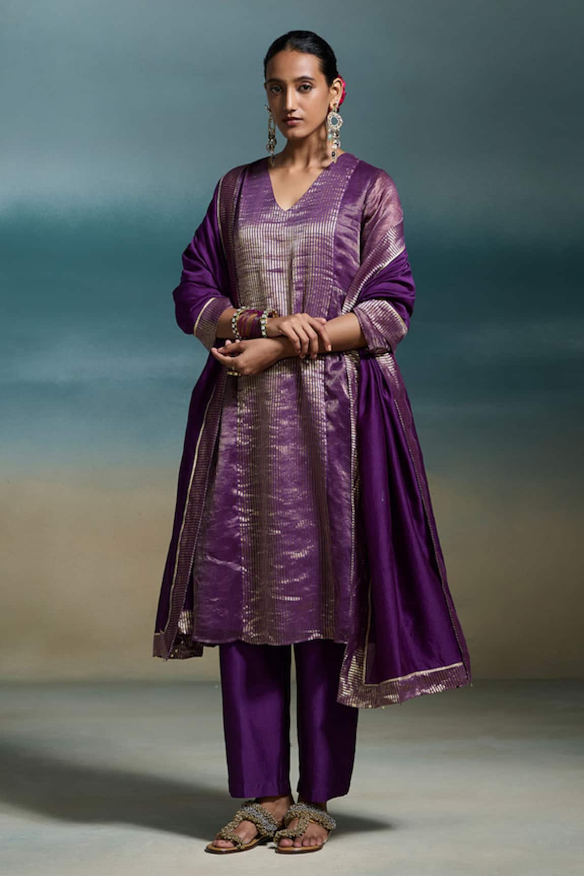 Dressfolk Chahak Chanderi Anarkali Set 
