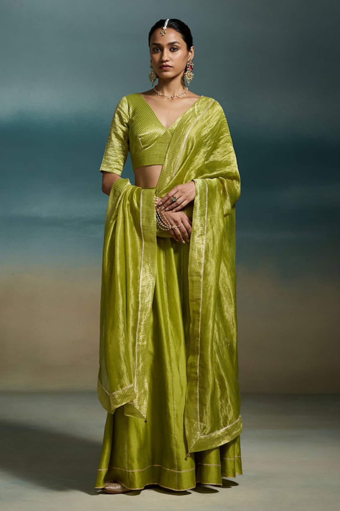 Dressfolk Rasmiya Chanderi Woven Lehenga Set 