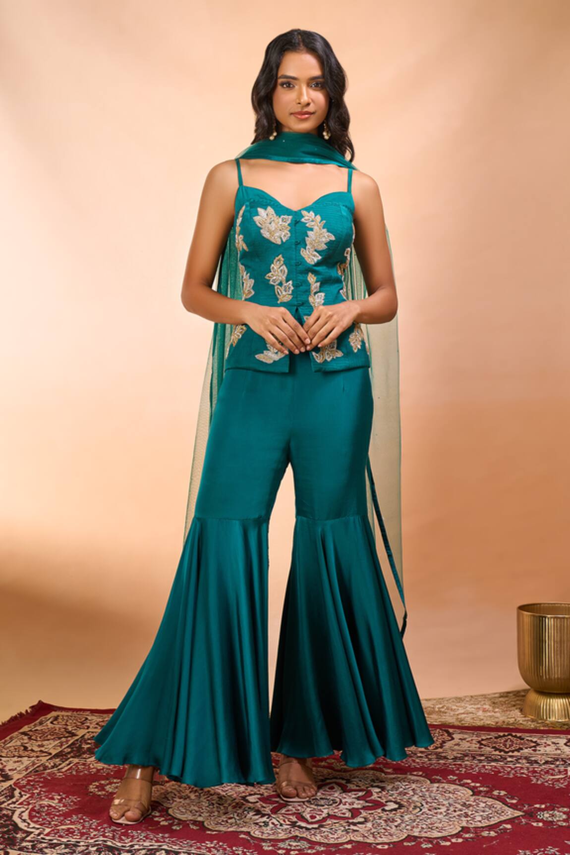 Alaya Advani Hand Embroidered Top Sharara Set