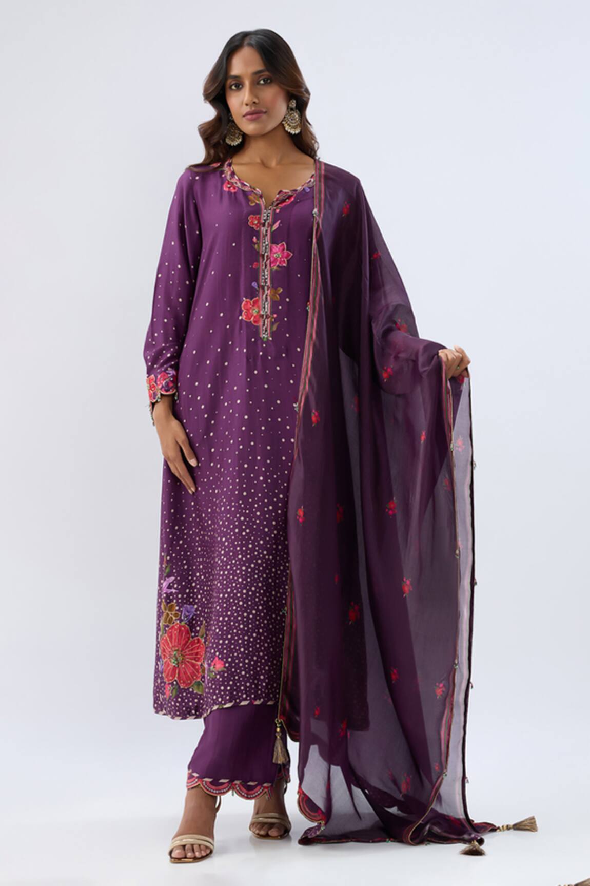 Label Niti Bothra Blossom Pattern Kurta Set 