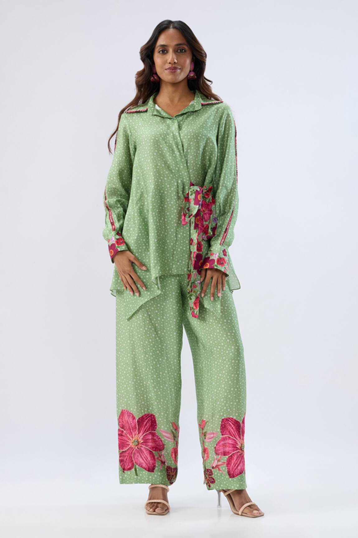 Label Niti Bothra Floral Pattern Shirt With Pant 