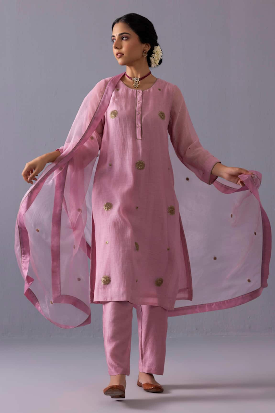Label Shreya Sharma Malti Embroidered Kurta Set