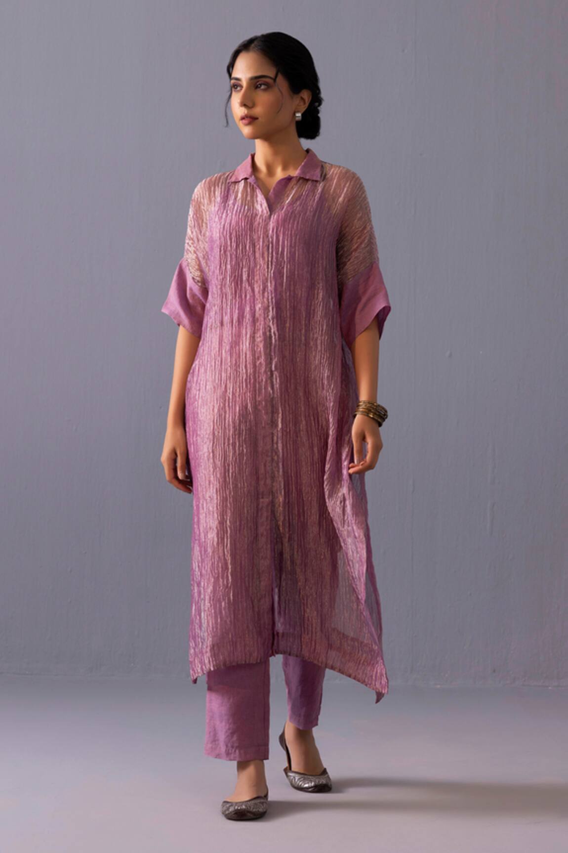Label Shreya Sharma Rohini Tissue Kurta With Pant