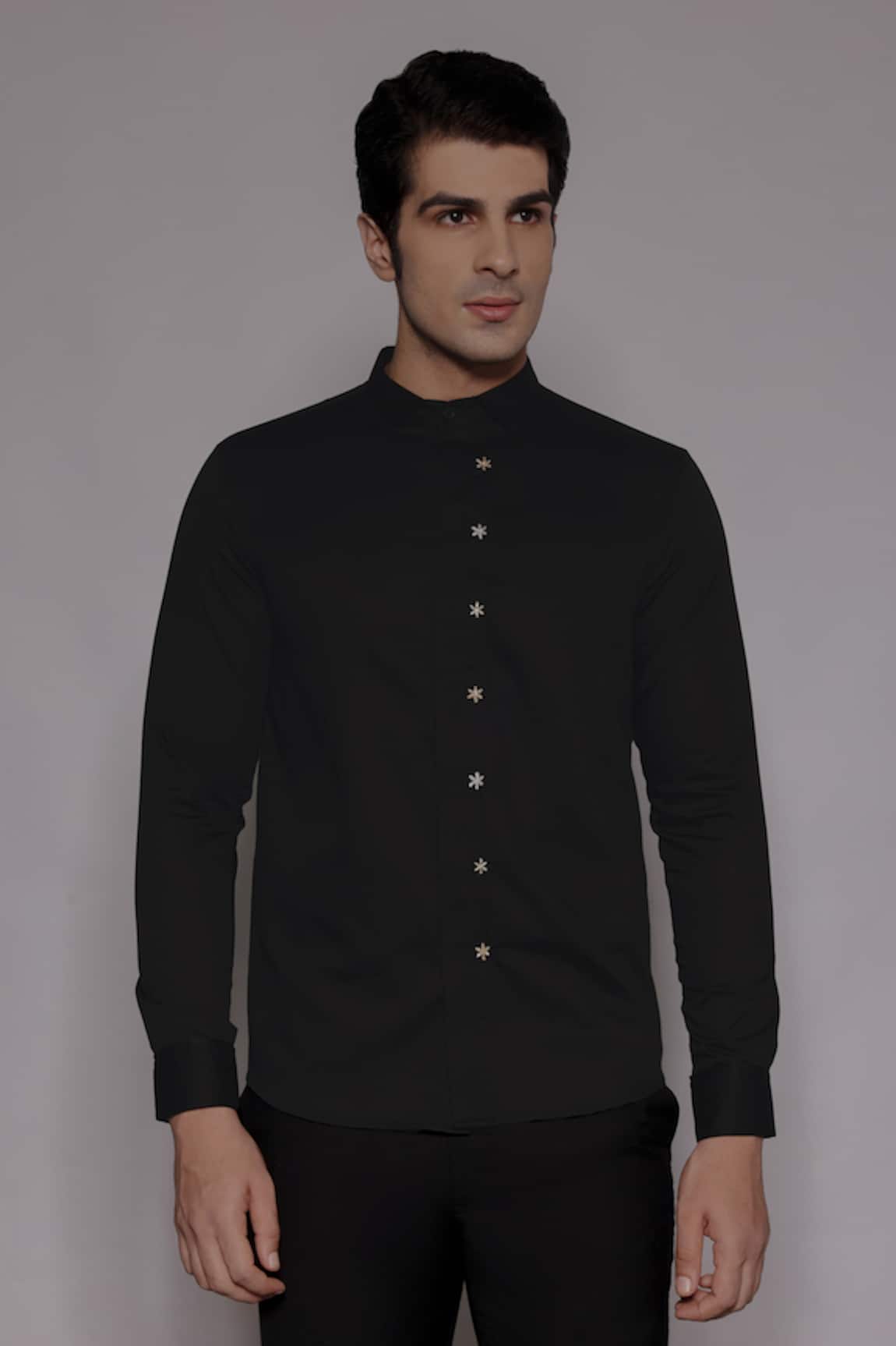 Lacquer Embassy Elverson Floral Zari Embroidered Shirt 