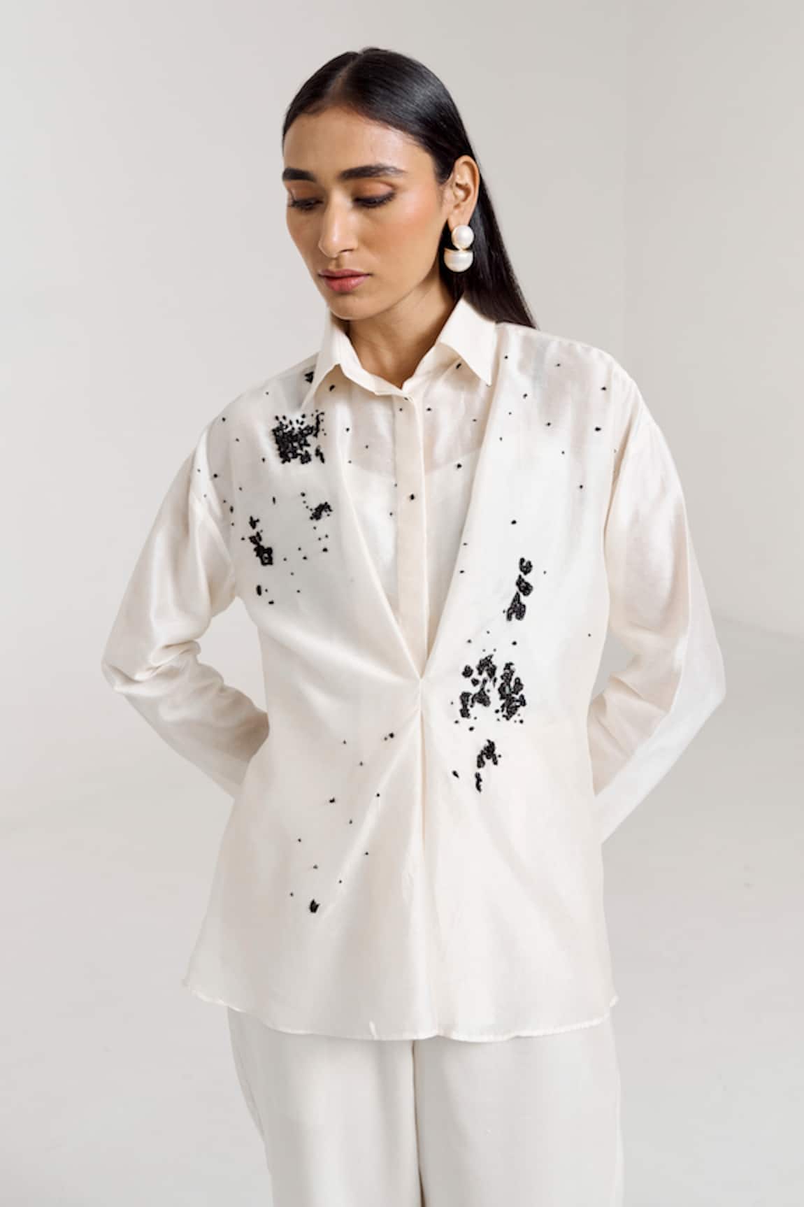 Notsosure Abstract Embroidered Shirt