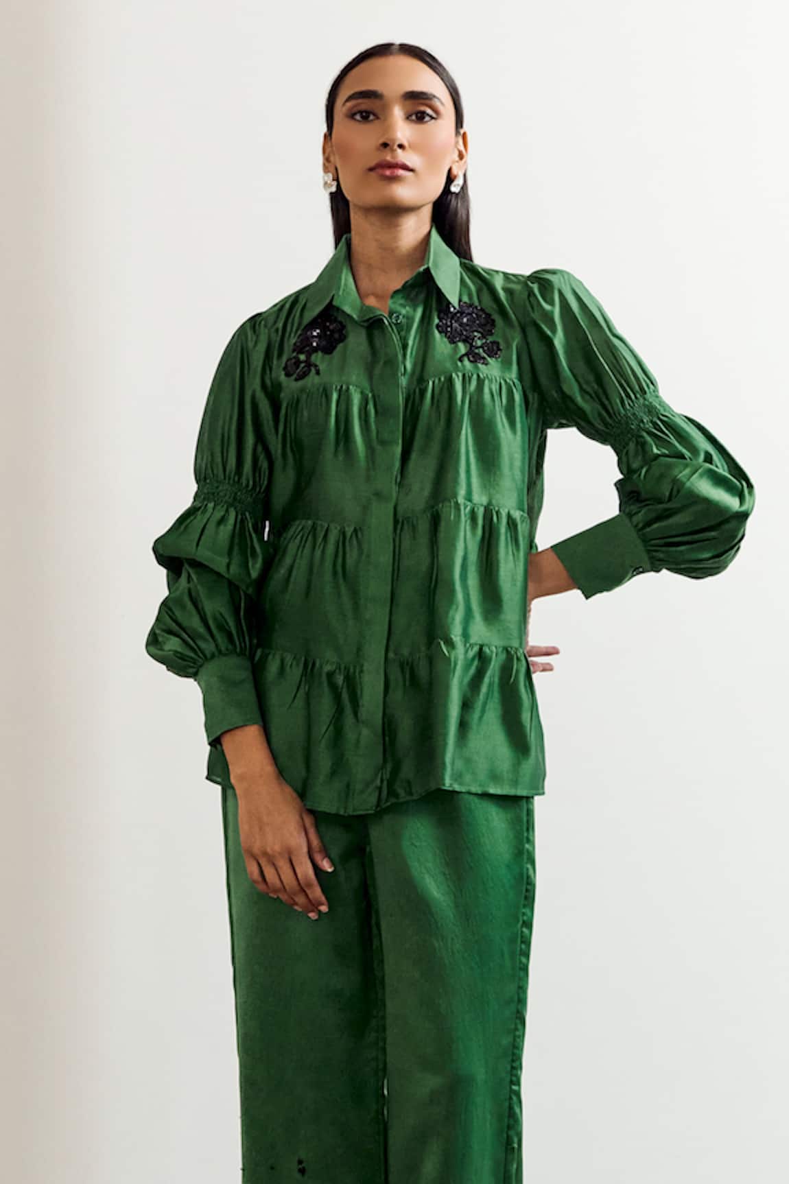 Notsosure Frill Embroidered Shirt