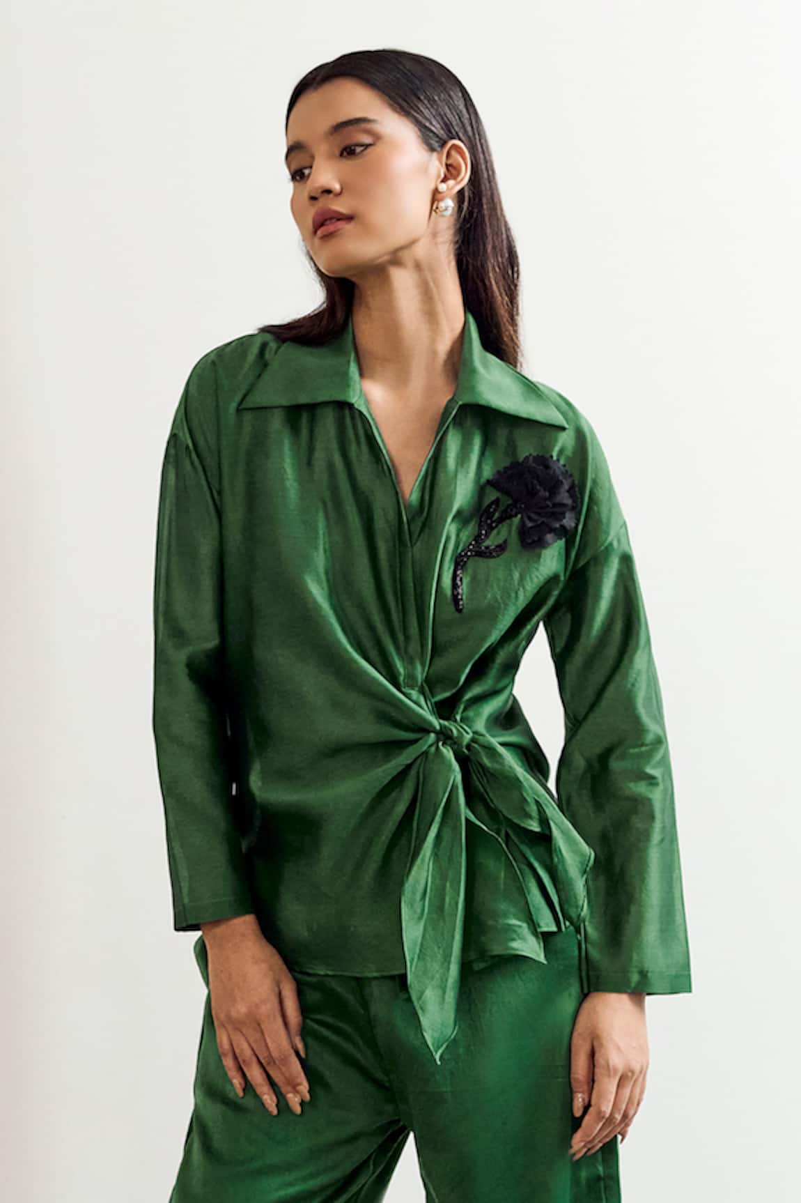 Notsosure Chanderi Silk Shirt