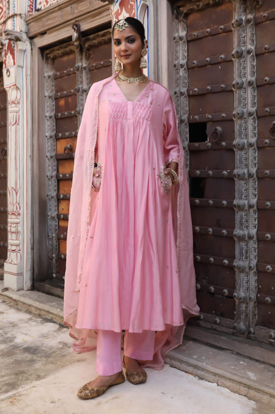 Amoree india Laxmi Pink Suit Set 