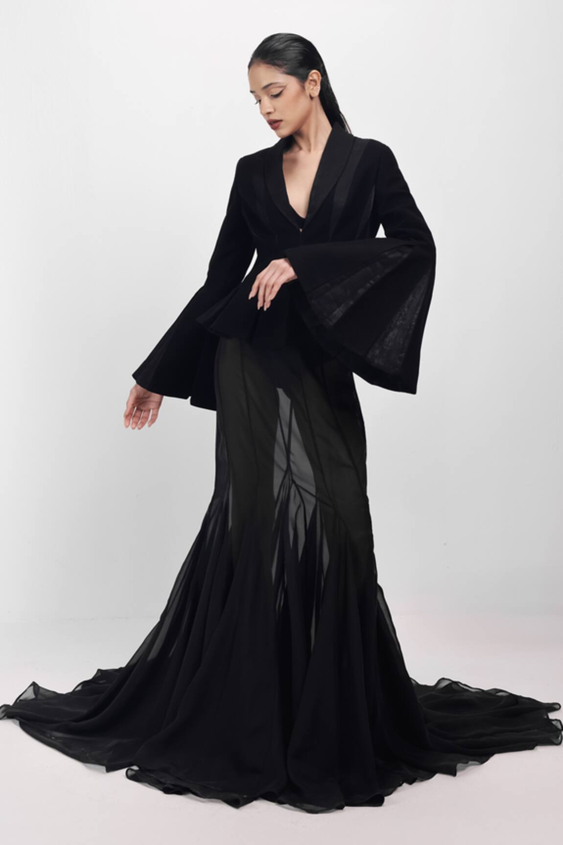 Siddhant Agrawal Muted Echo Sculpted Blazer 